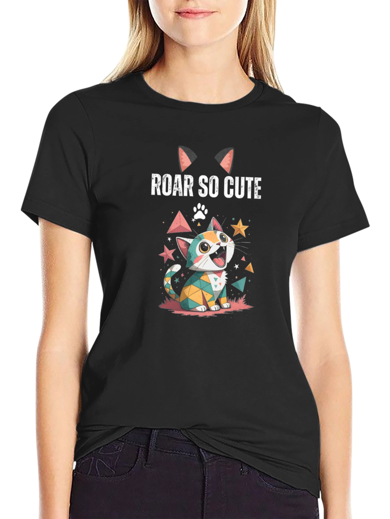 Roar So Cute Cat Graphic Tee