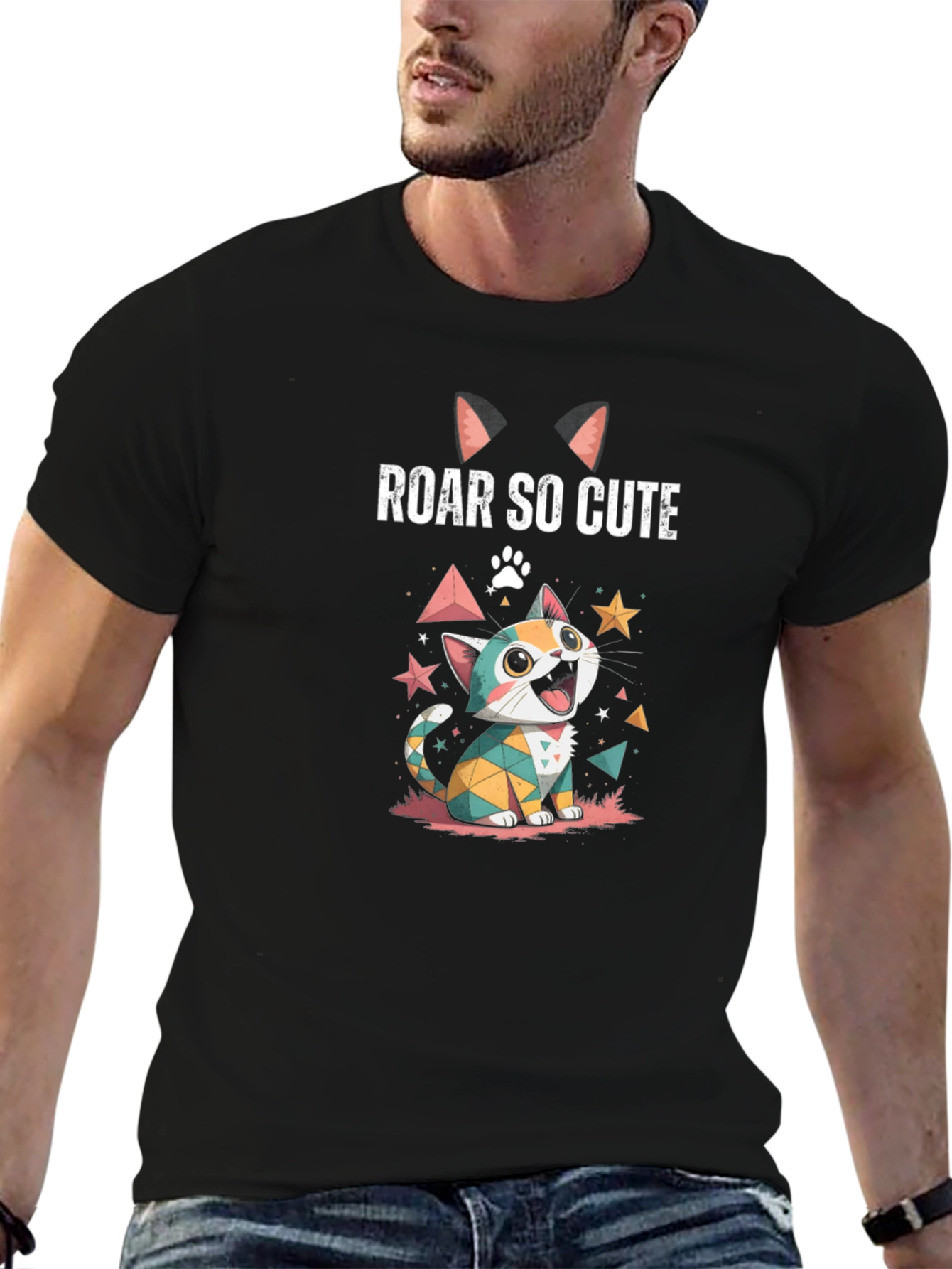 Roar So Cute Cat Graphic Tee