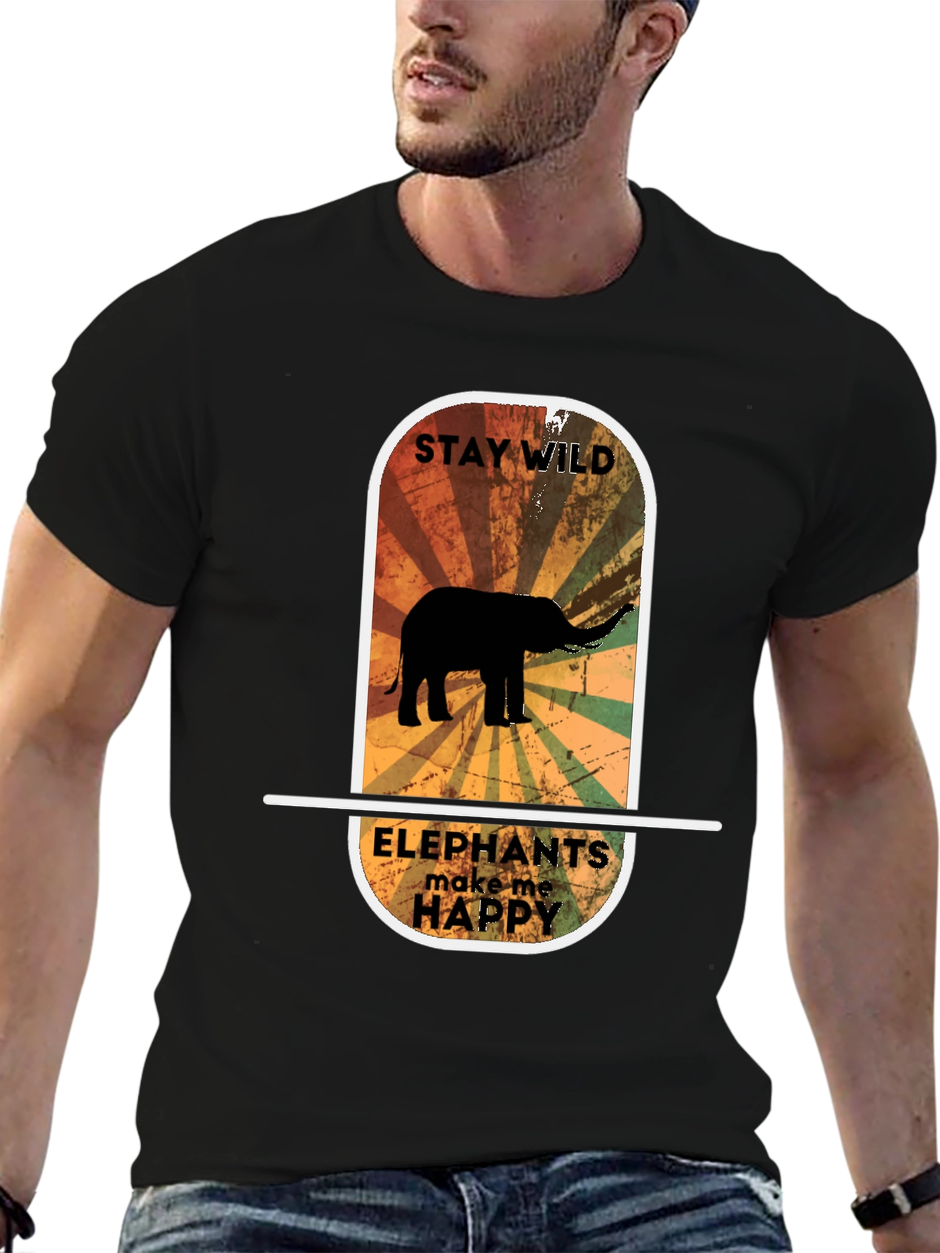 Stay Wild Elephant Graphic Tee