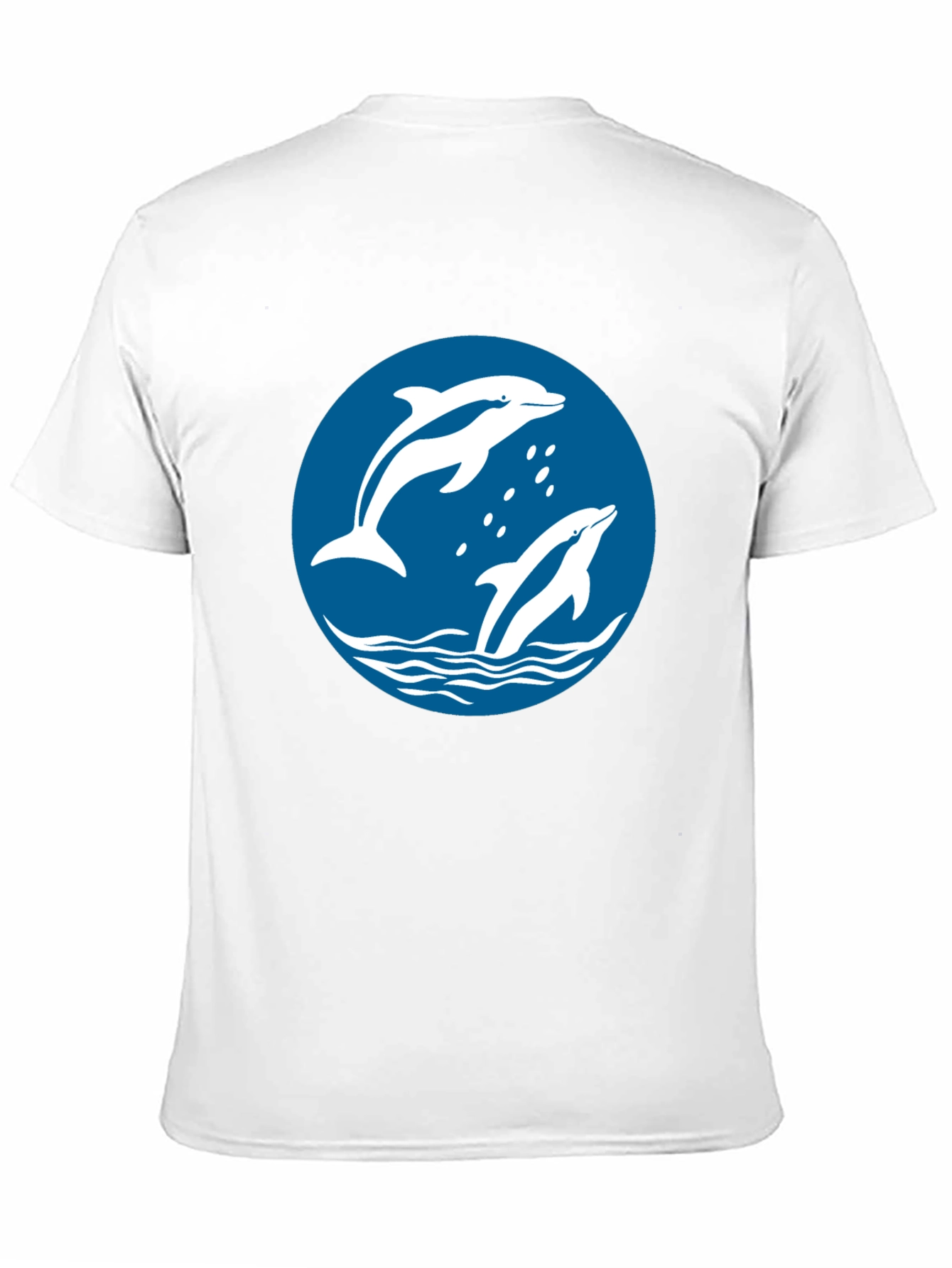 Dolphin Graphic Print Crew Neck T-Shirt