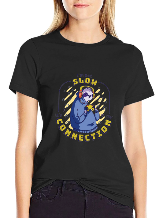 Funny Sloth Gamer T-Shirt - Im Not Slow