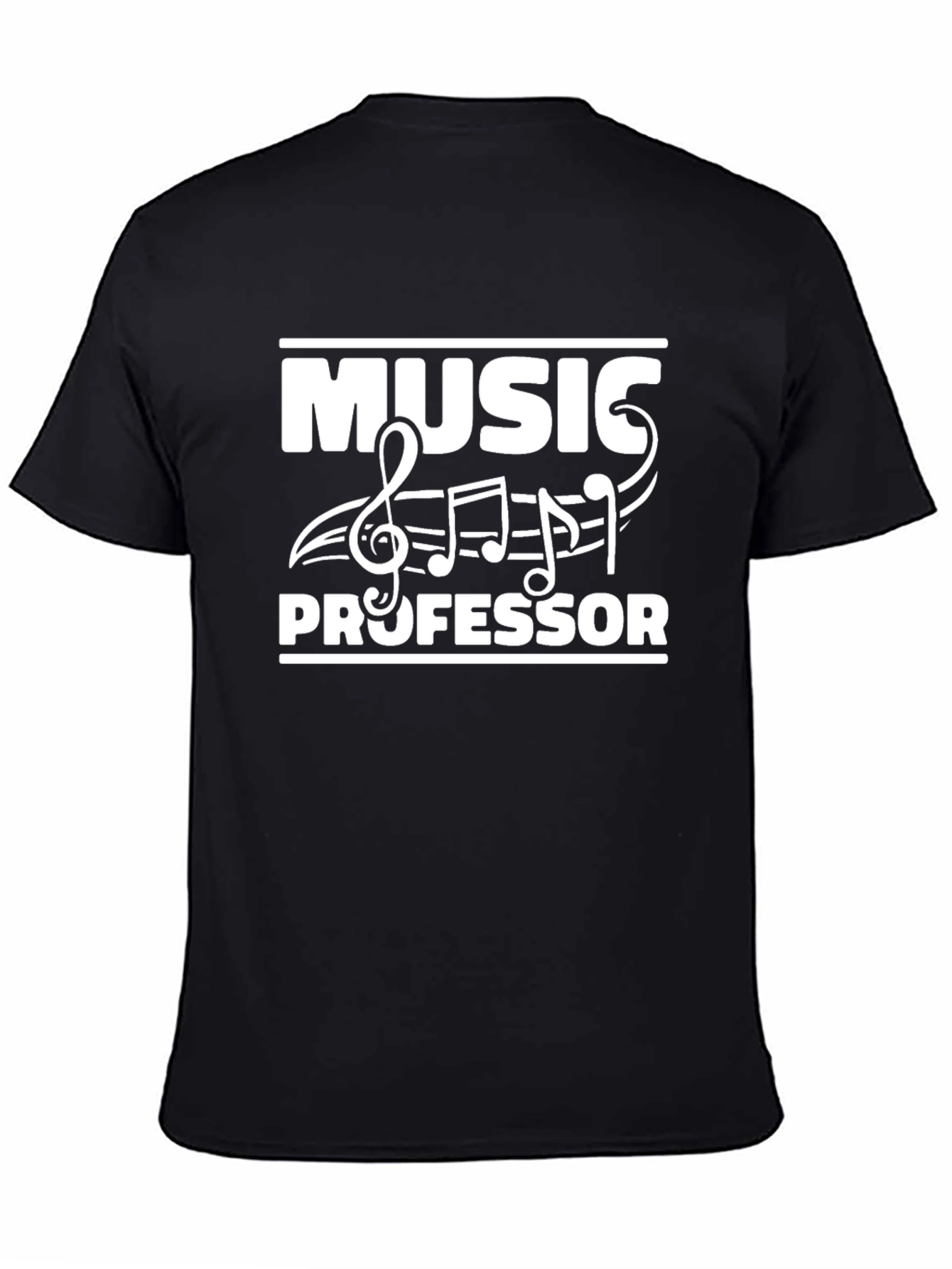 Music Professor Graphic Tee - Black Cotton T-Shirt
