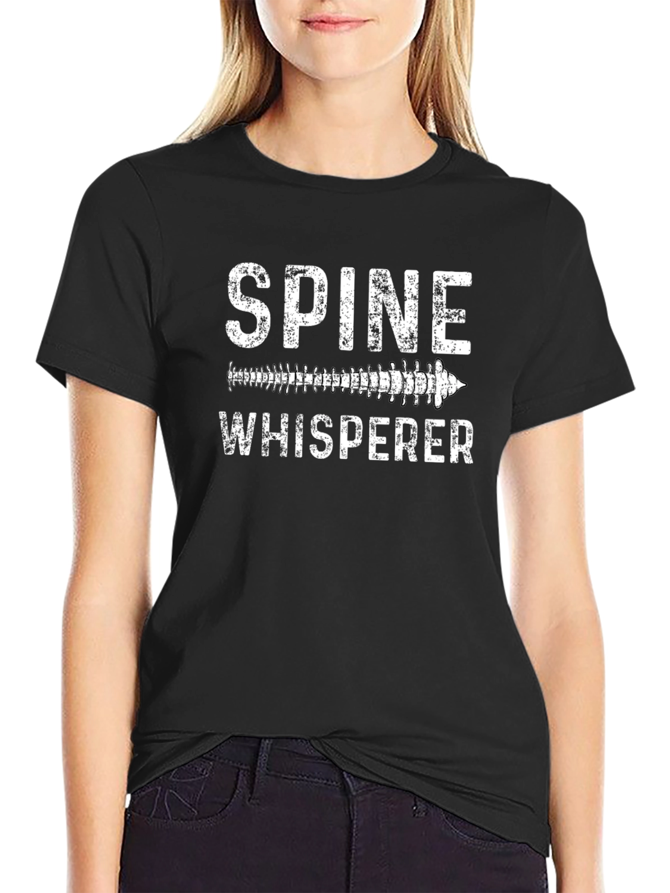 Spine Whisperer Black T-Shirt