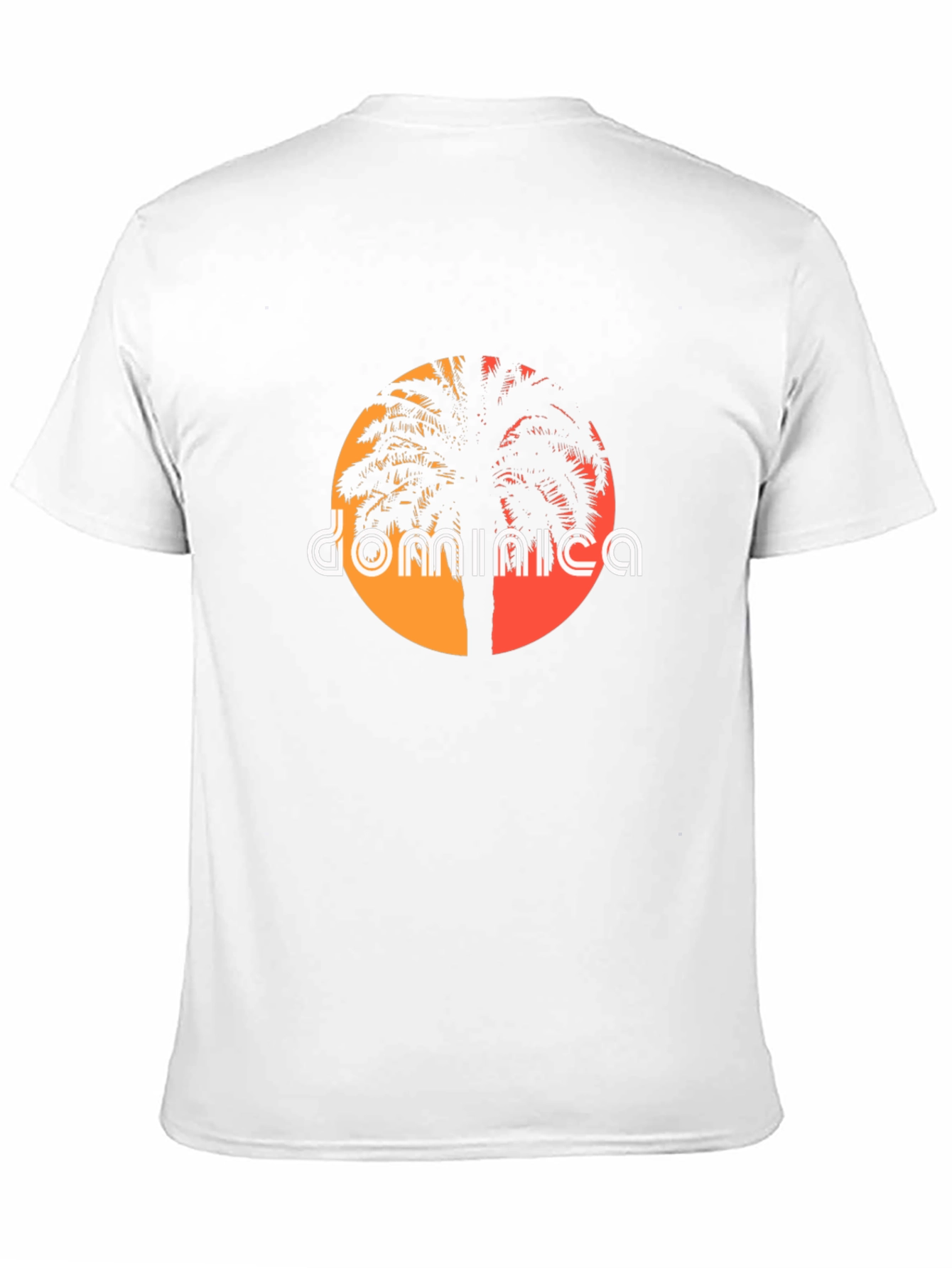 Dominica Palm Tree Sunset Graphic Tee