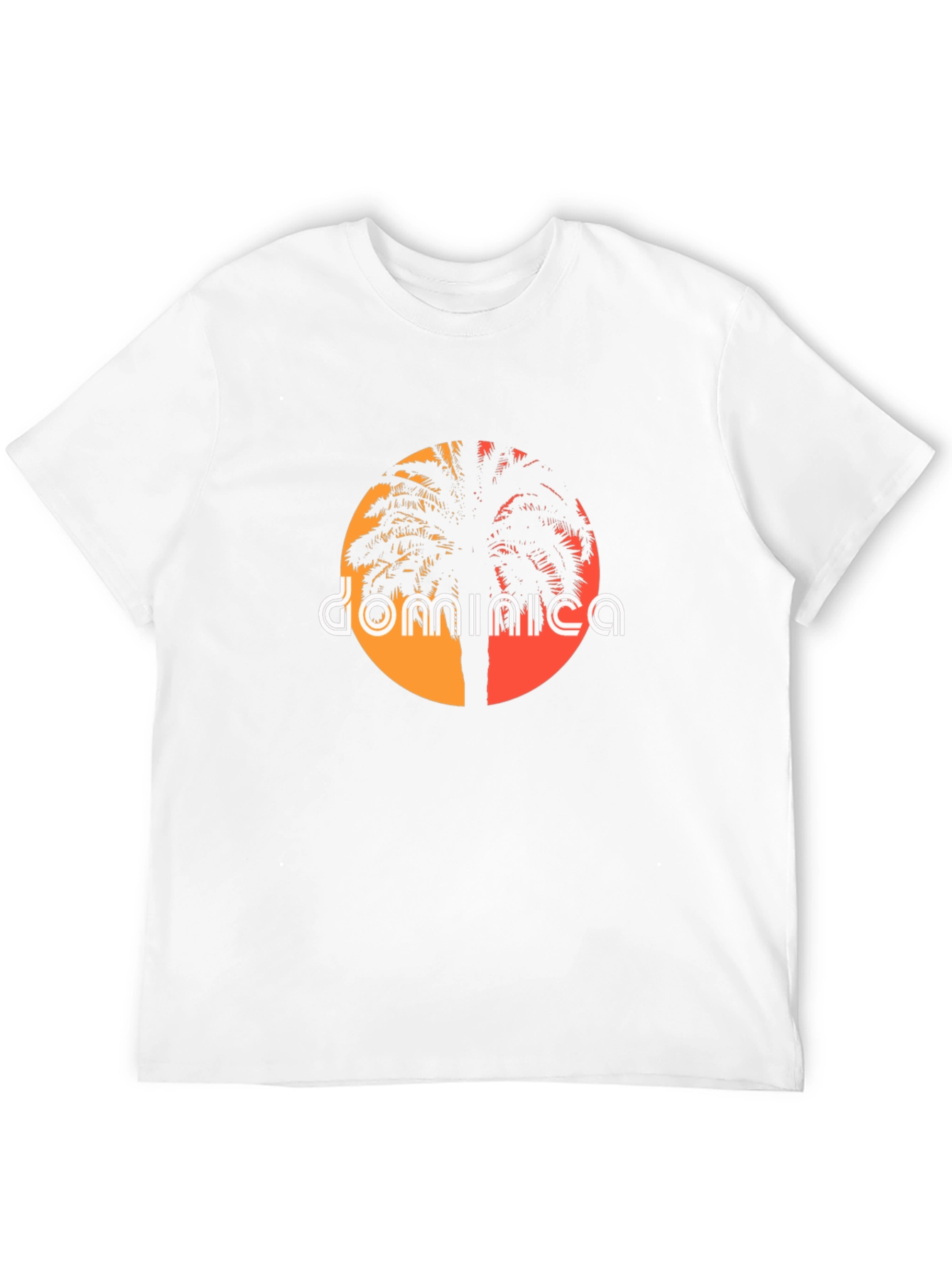 Dominica Palm Tree Sunset Graphic Tee