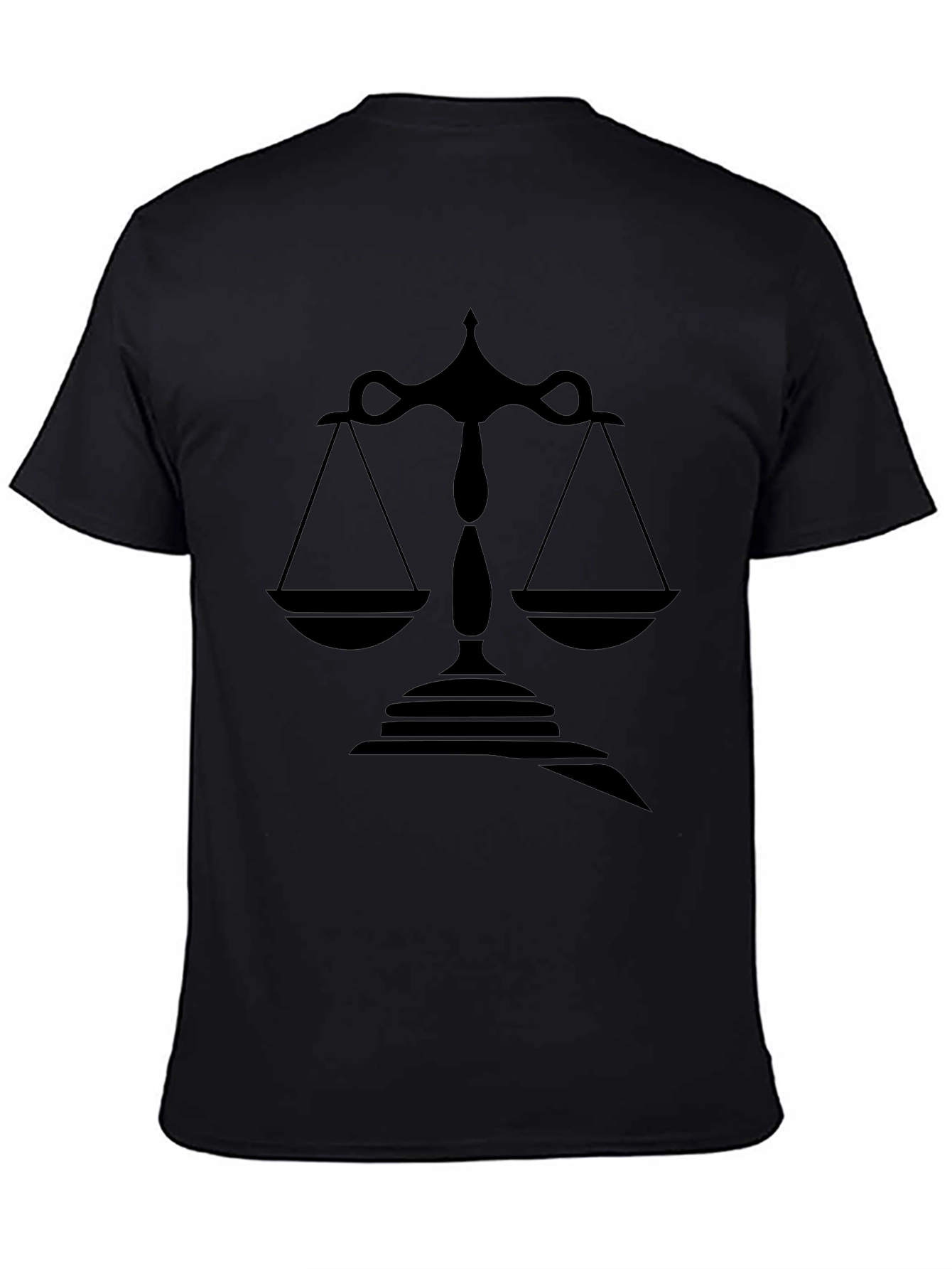 Scales of Justice Graphic T-Shirt - Black