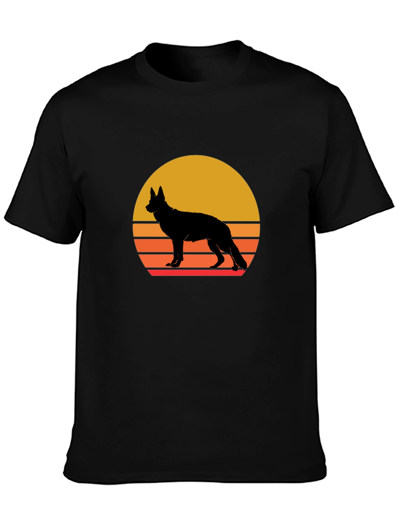 Retro German Shepherd Silhouette T-Shirt