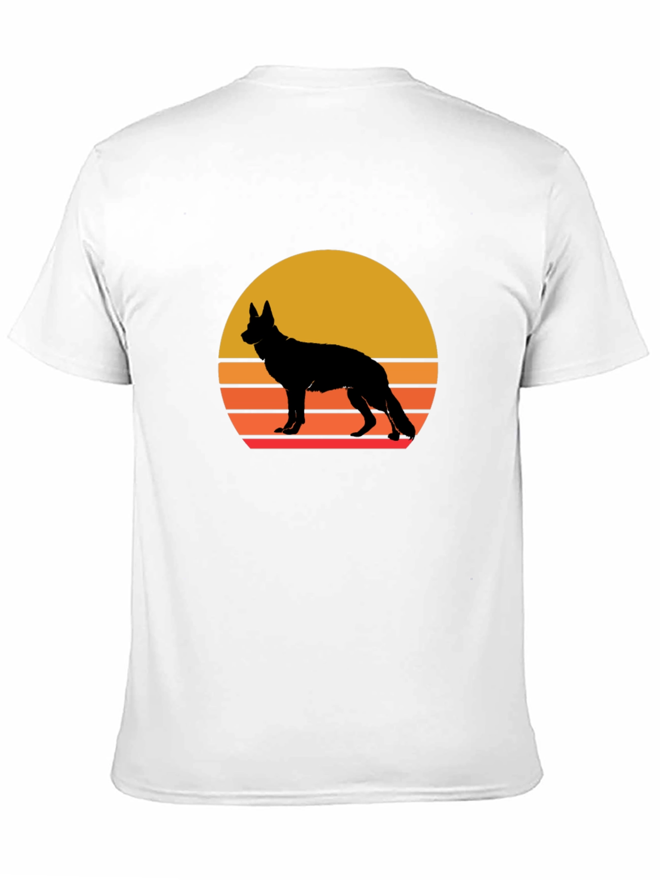 Retro German Shepherd Silhouette T-Shirt