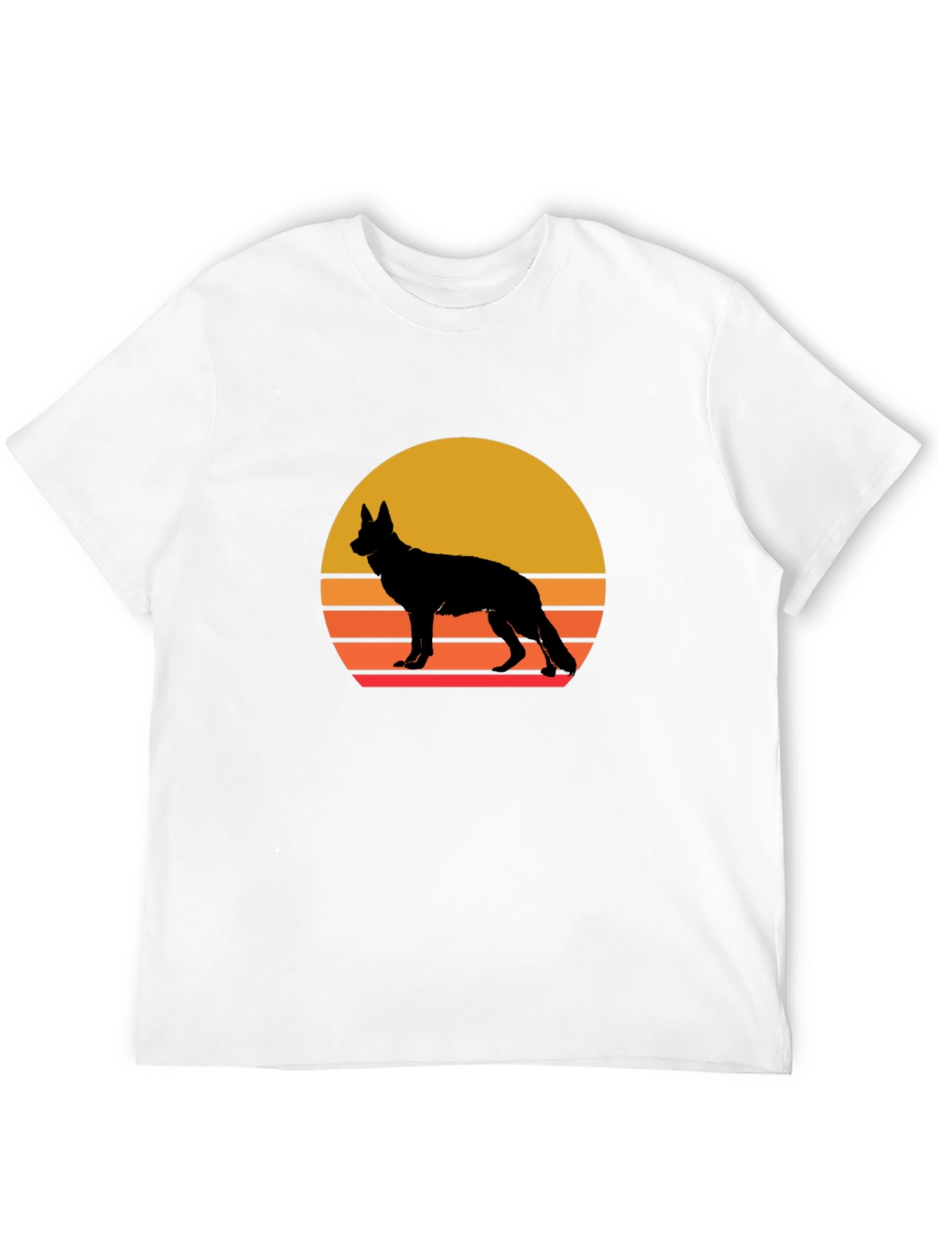 Retro German Shepherd Silhouette T-Shirt