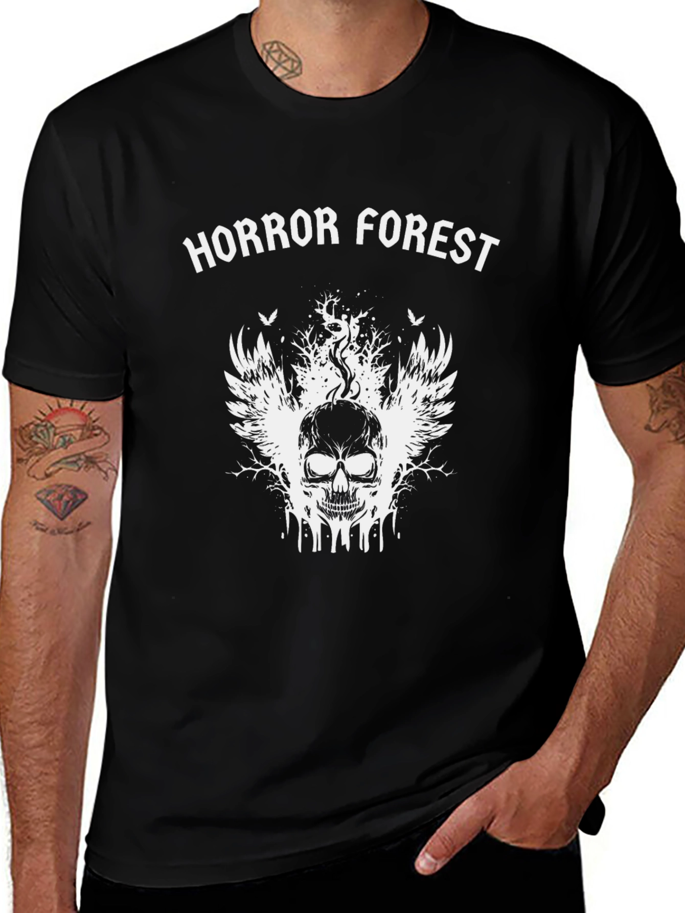 Horror Forest Skull T-Shirt