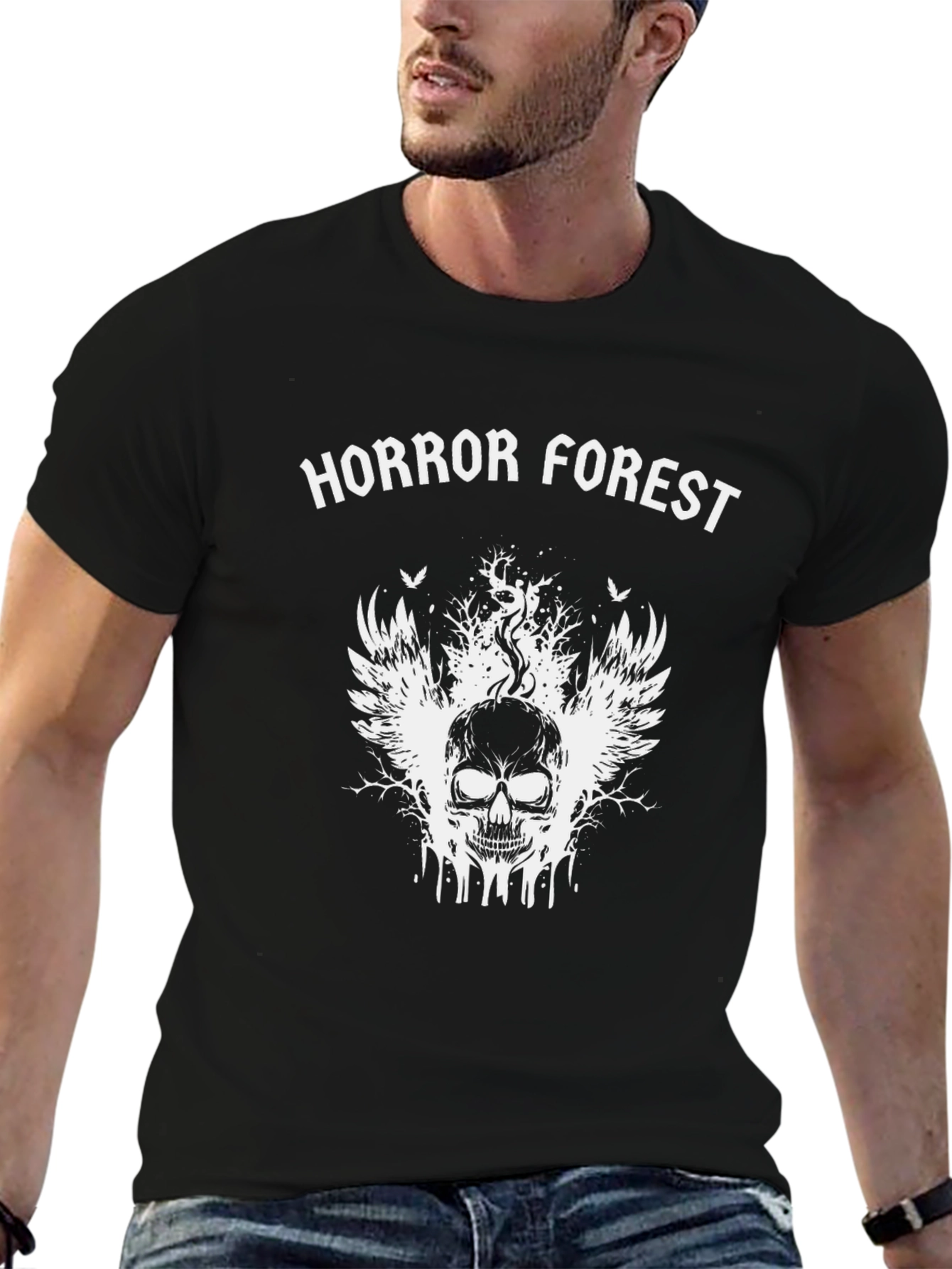 Horror Forest Skull T-Shirt