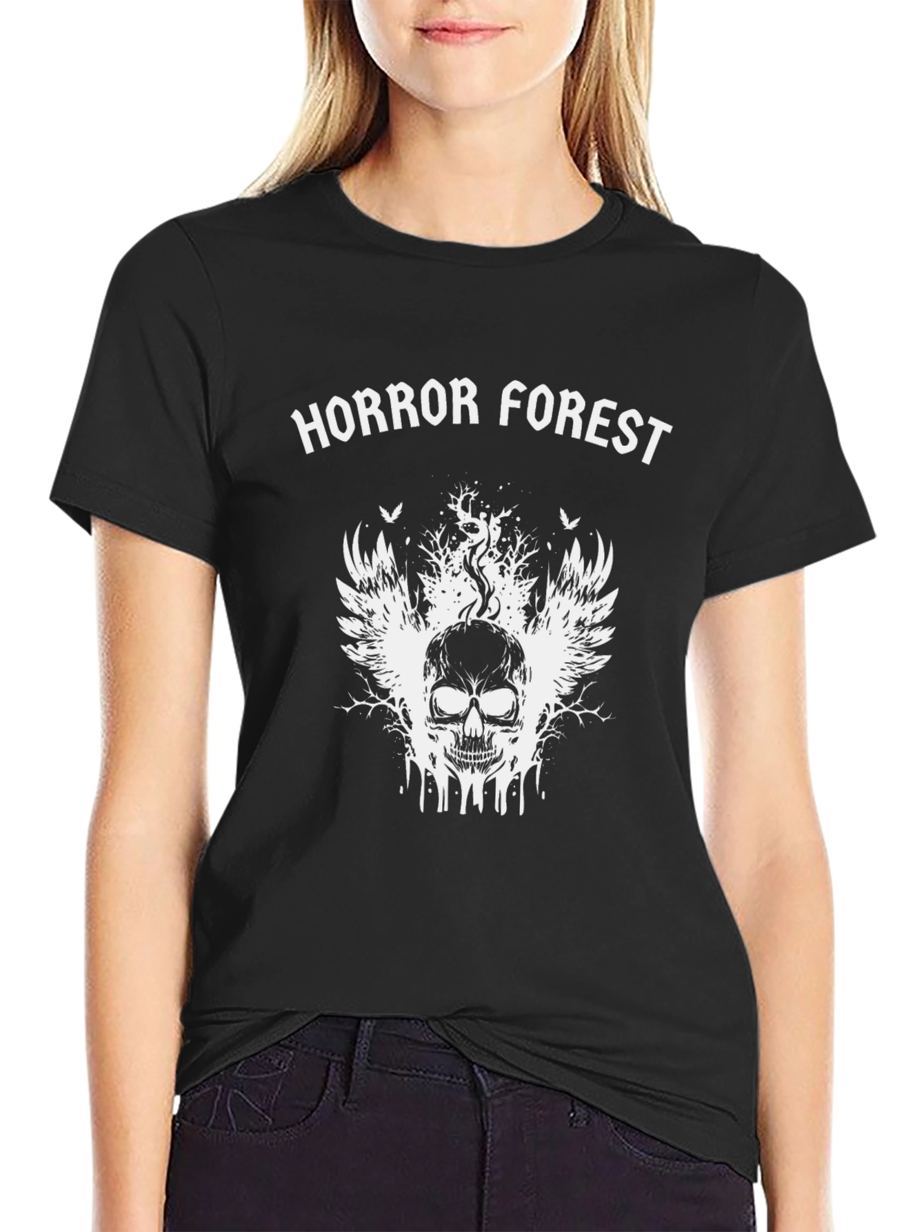 Horror Forest Skull T-Shirt