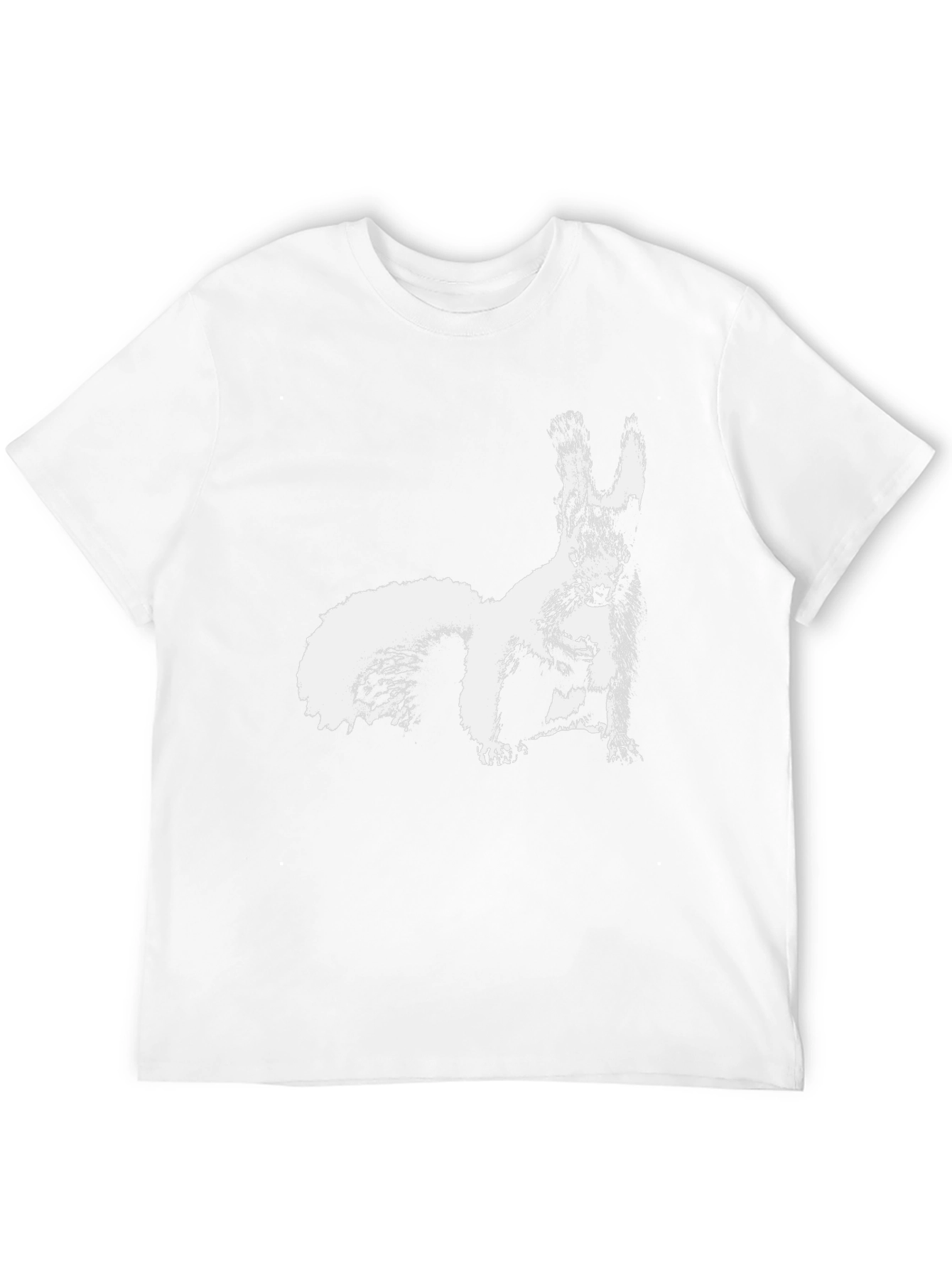 Squirrel Graphic Print Black T-Shirt