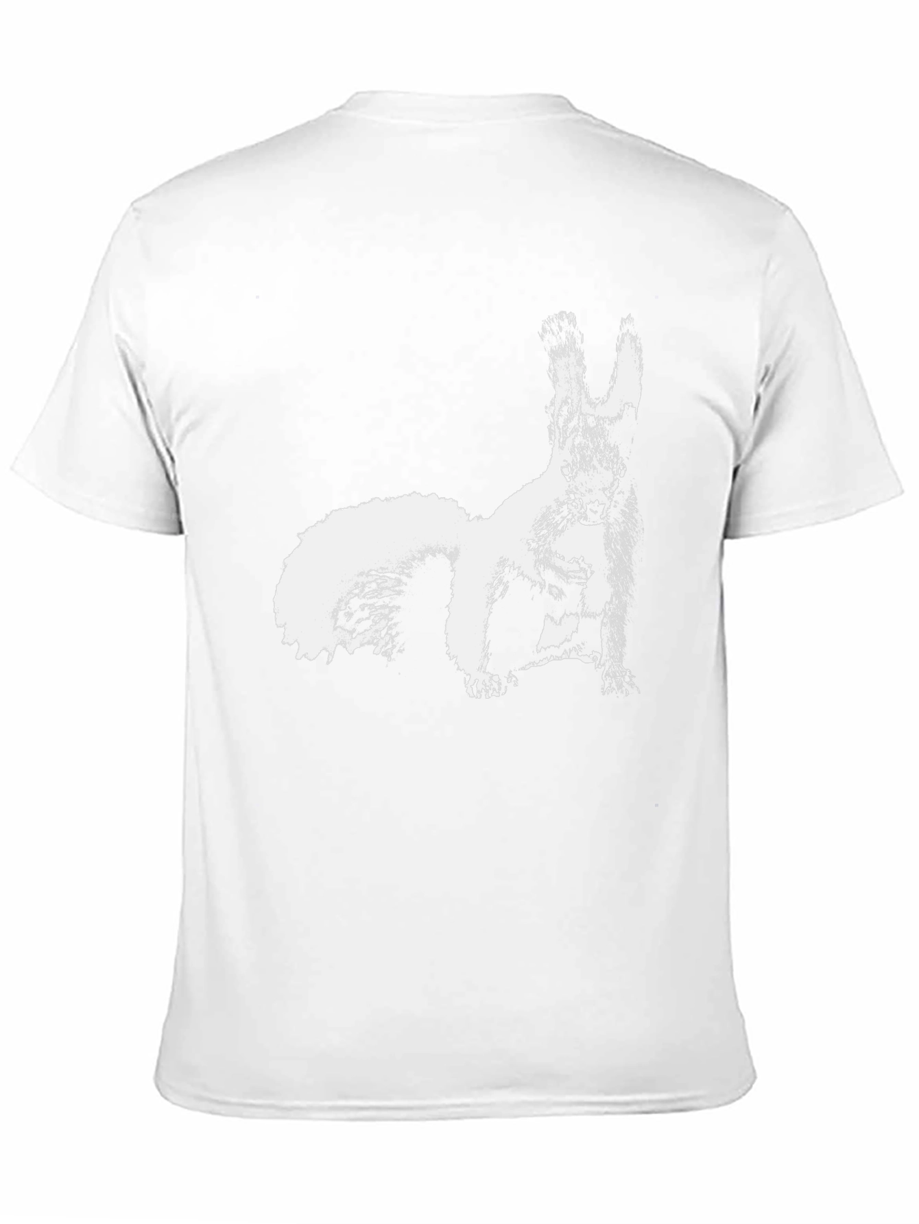 Squirrel Graphic Print Black T-Shirt