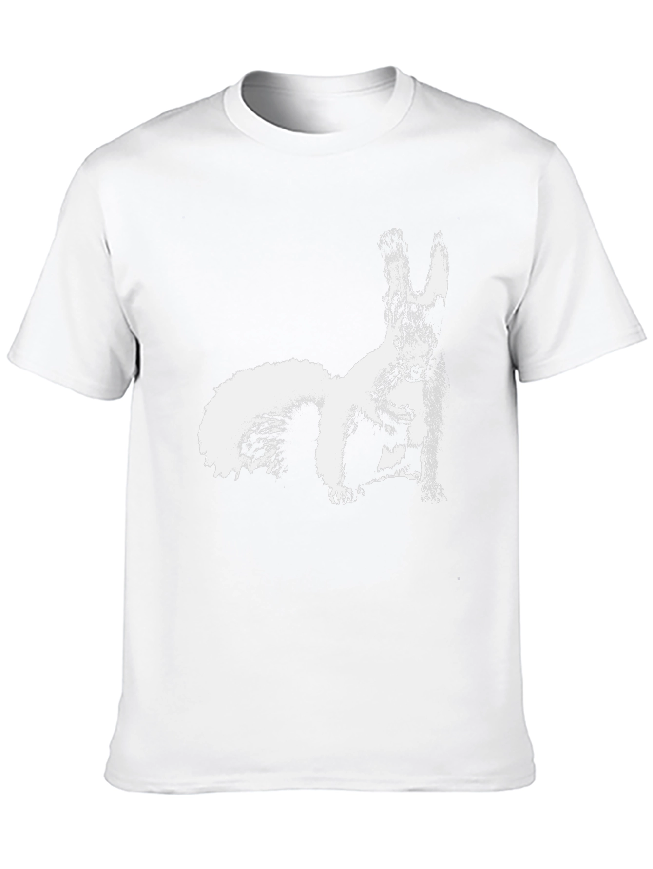 Squirrel Graphic Print Black T-Shirt