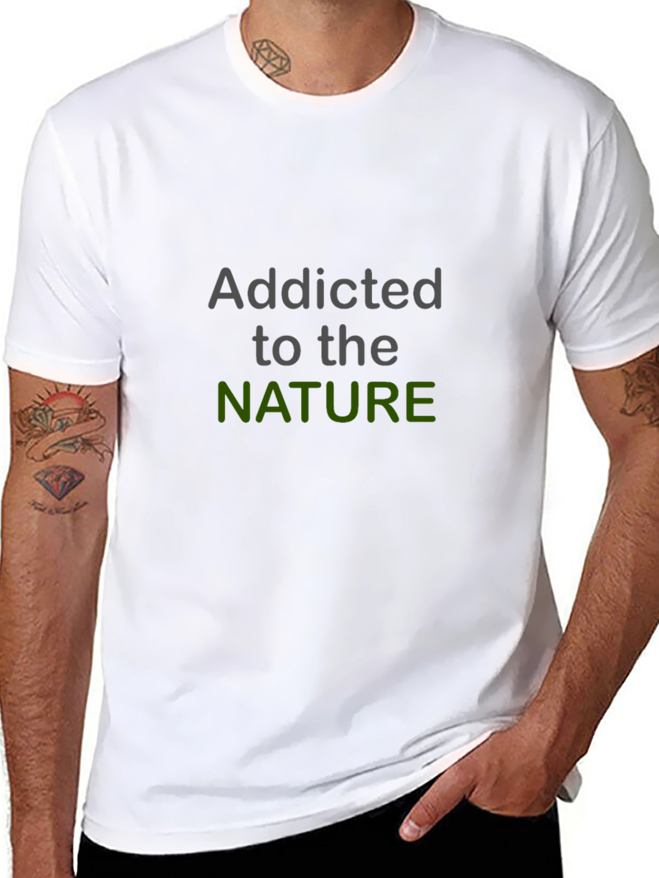 Addicted to Nature Black T-Shirt