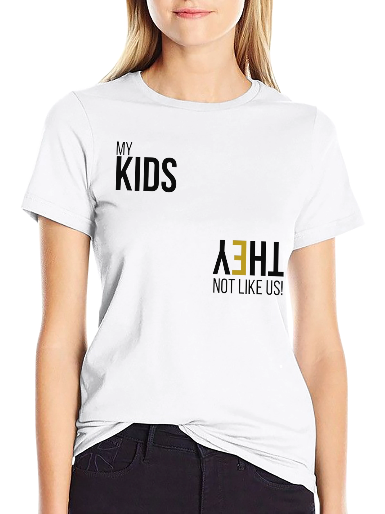 My Kids They Not Like Us Black Graphic Tee