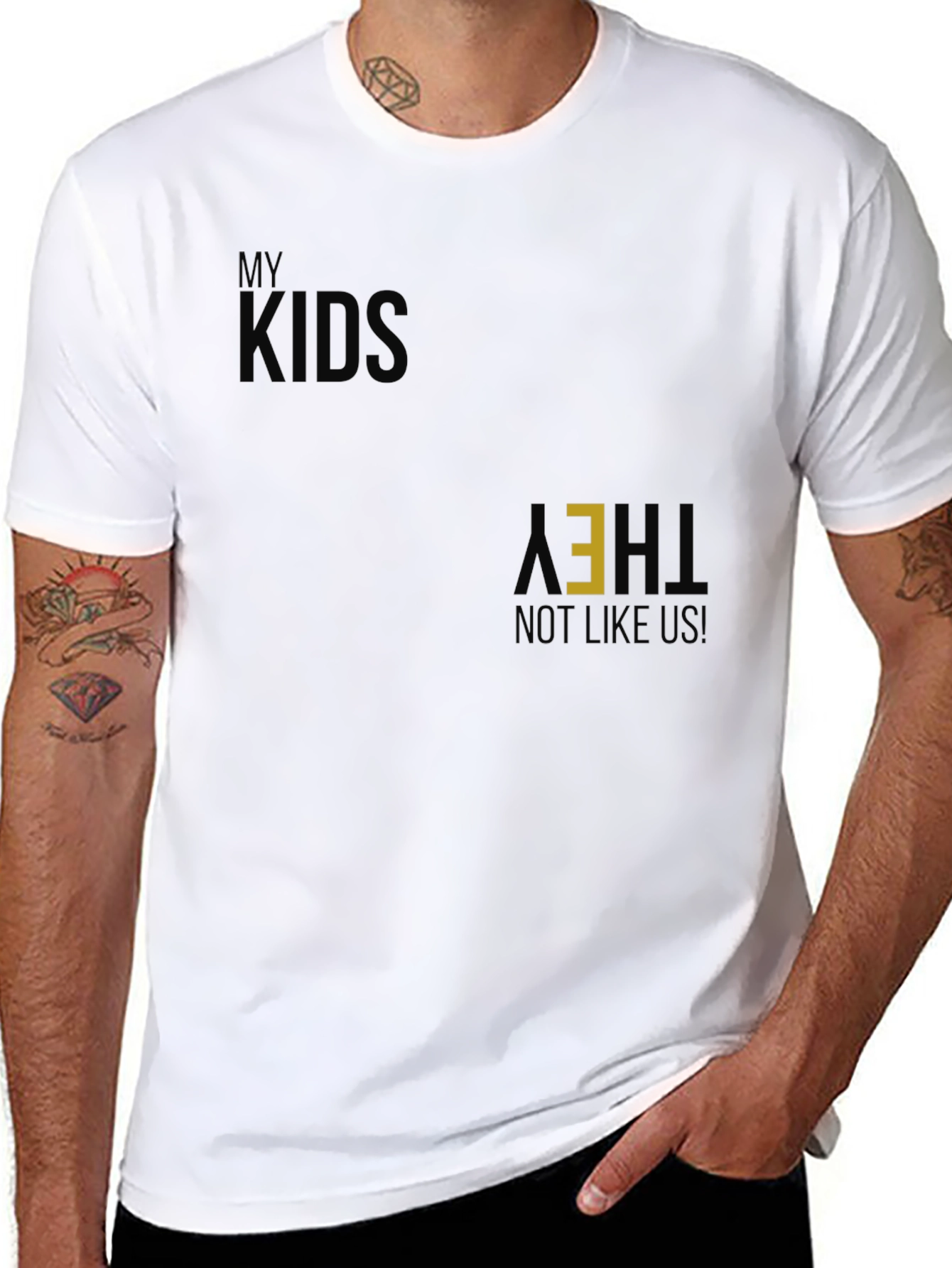 My Kids They Not Like Us Black Graphic Tee