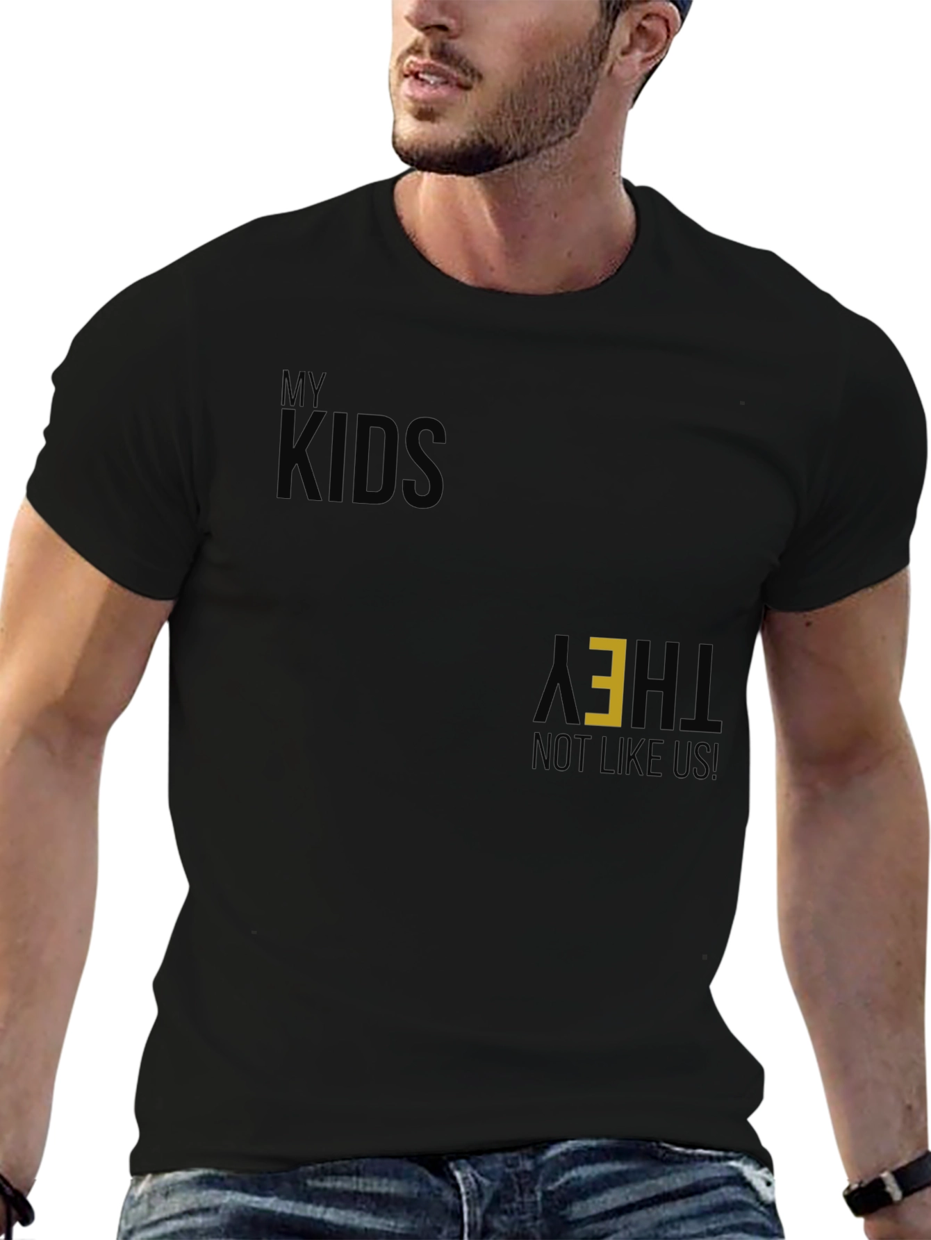 My Kids They Not Like Us Black Graphic Tee
