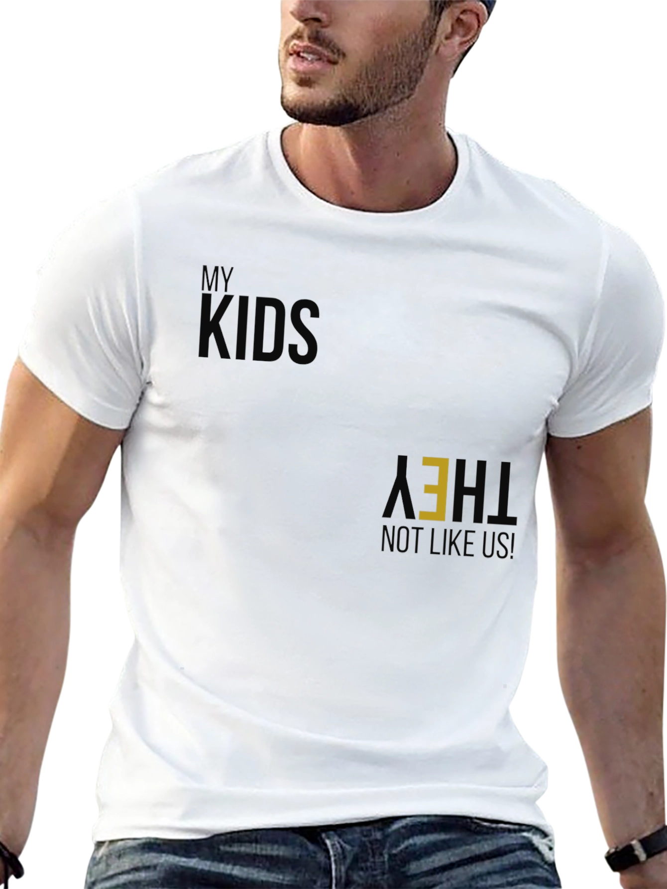 My Kids They Not Like Us Black Graphic Tee