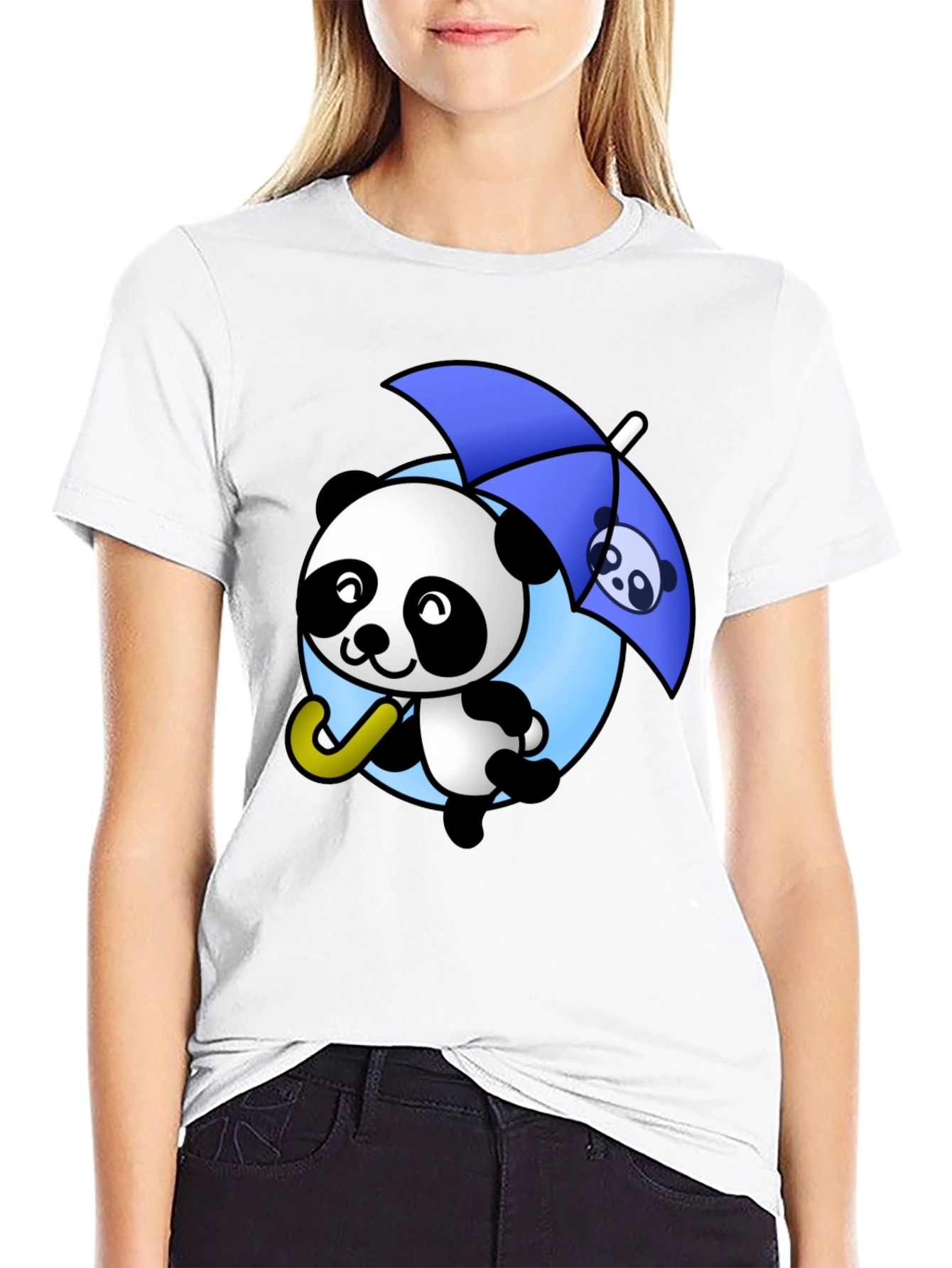 Panda Umbrella Graphic T-Shirt
