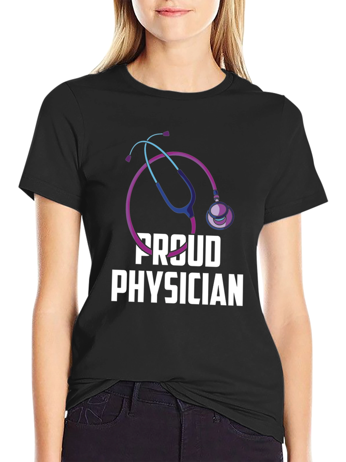 Proud Physician Black T-Shirt