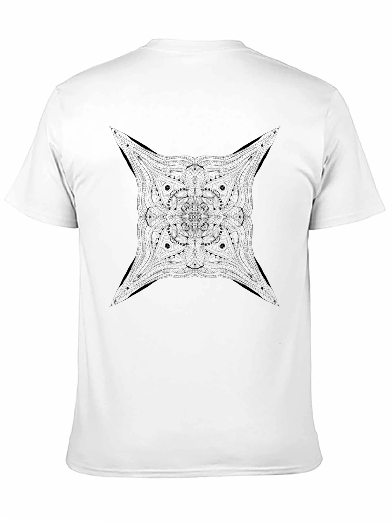 Black Graphic Tee - Mandala Design