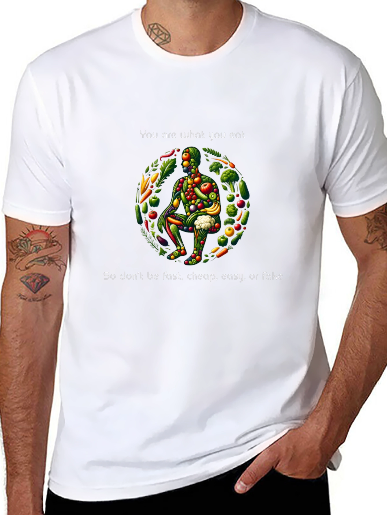 You Are What You Eat Black Graphic Tee