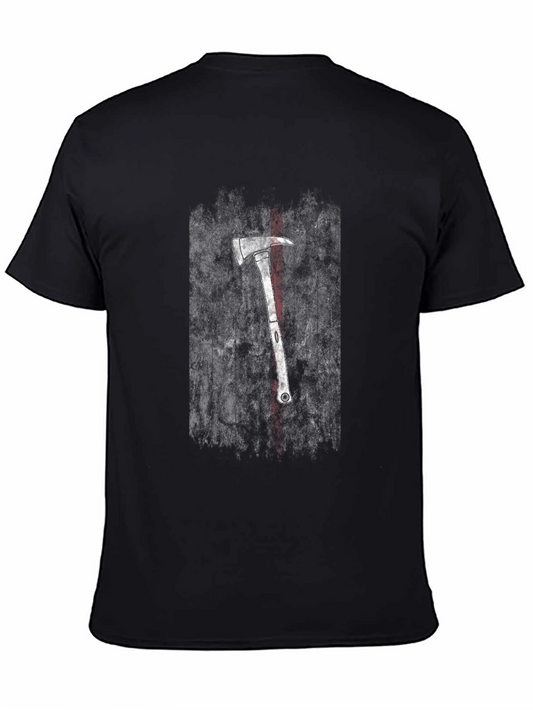Firefighter Axe Graphic T-Shirt - Thin Red Line