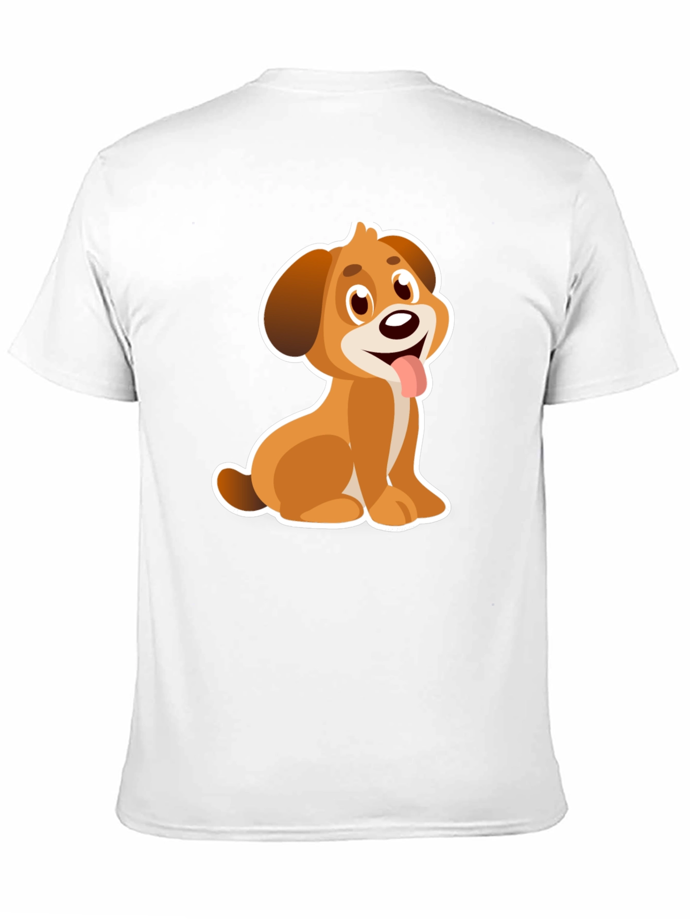 Cute Cartoon Dog T-Shirt - Black