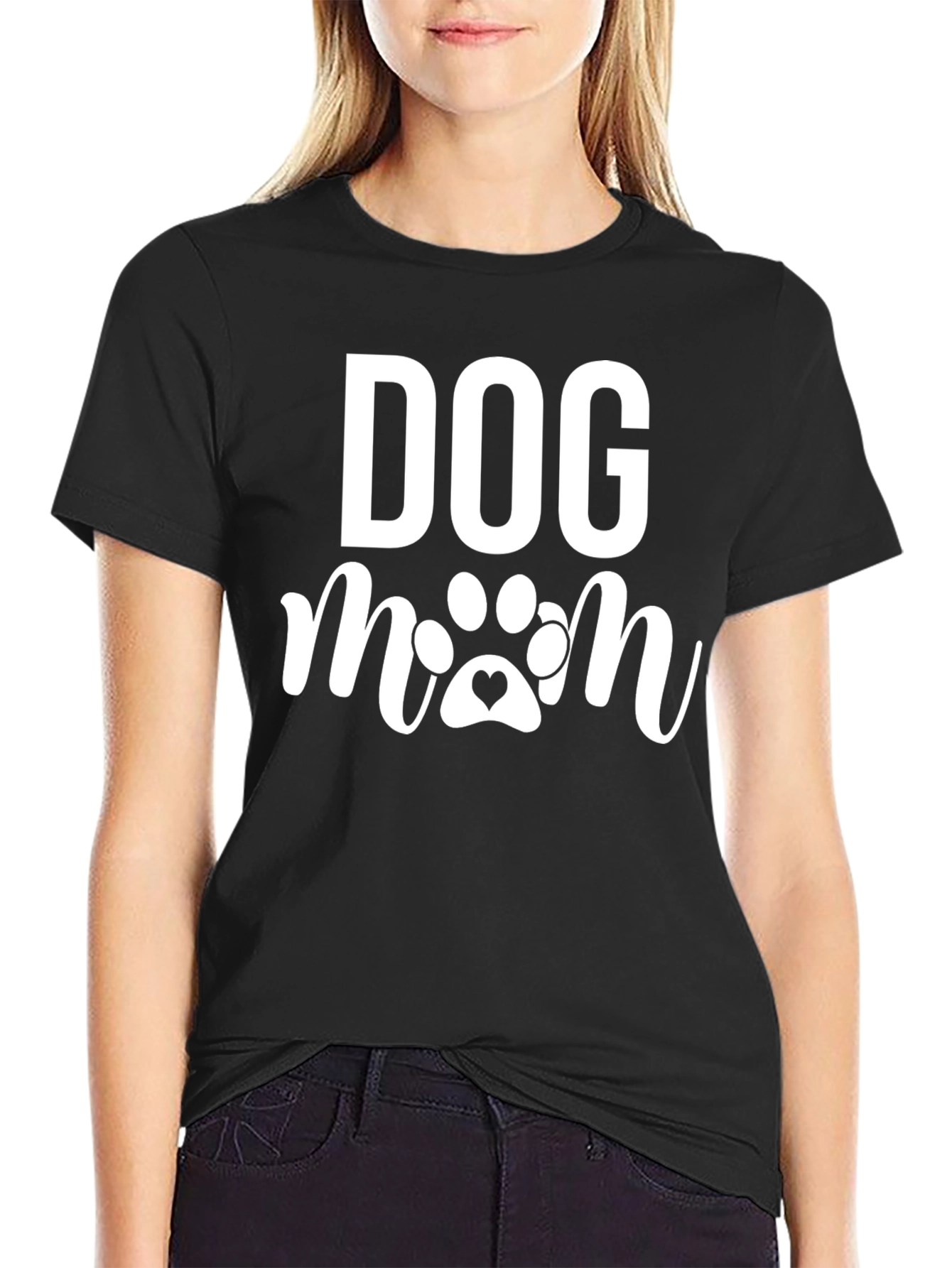 Dog Mom Paw Print Tee