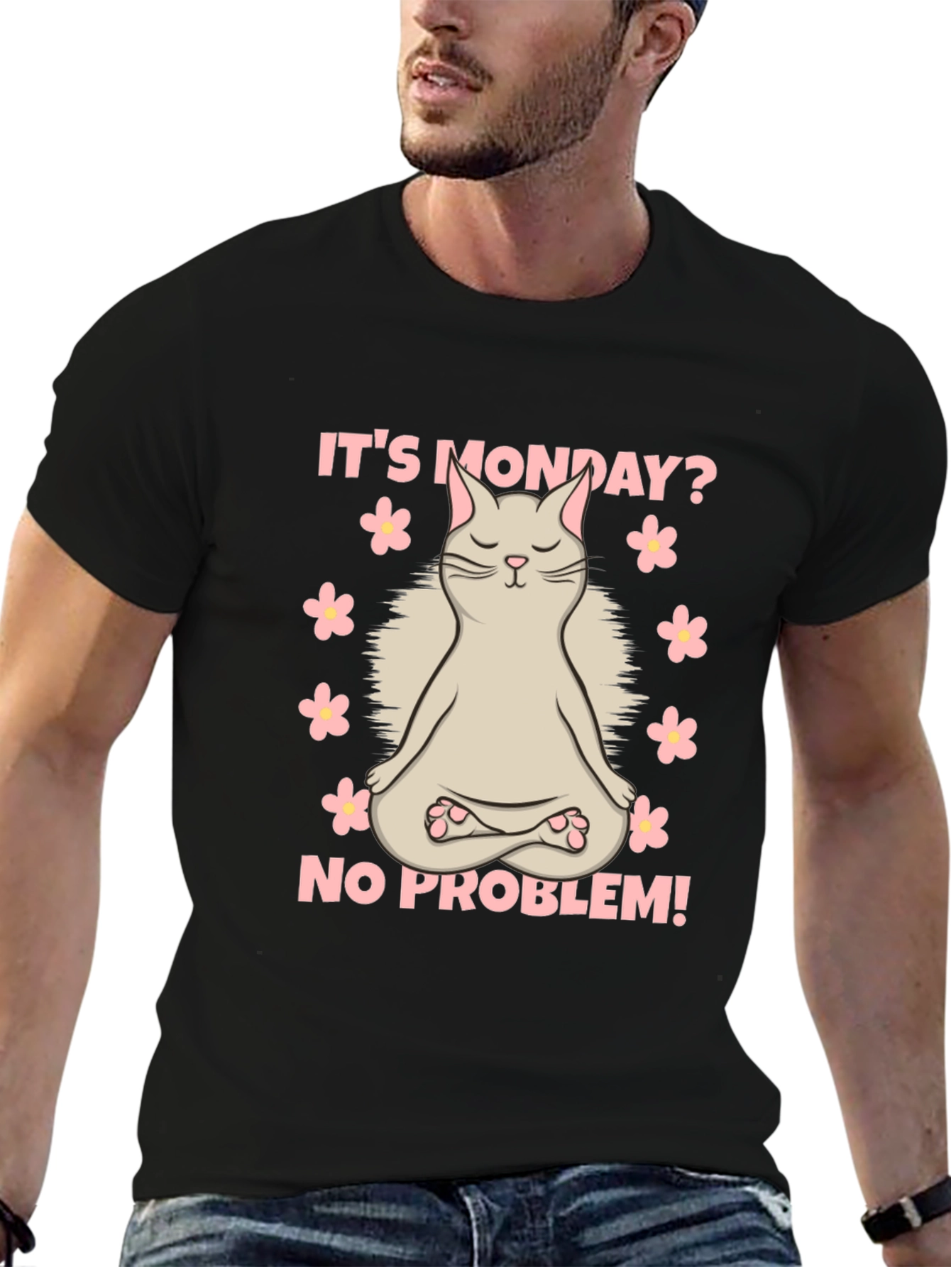 Zen Cat Monday Humor T-Shirt