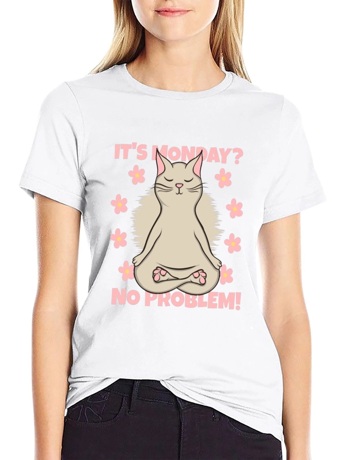 Zen Cat Monday Humor T-Shirt