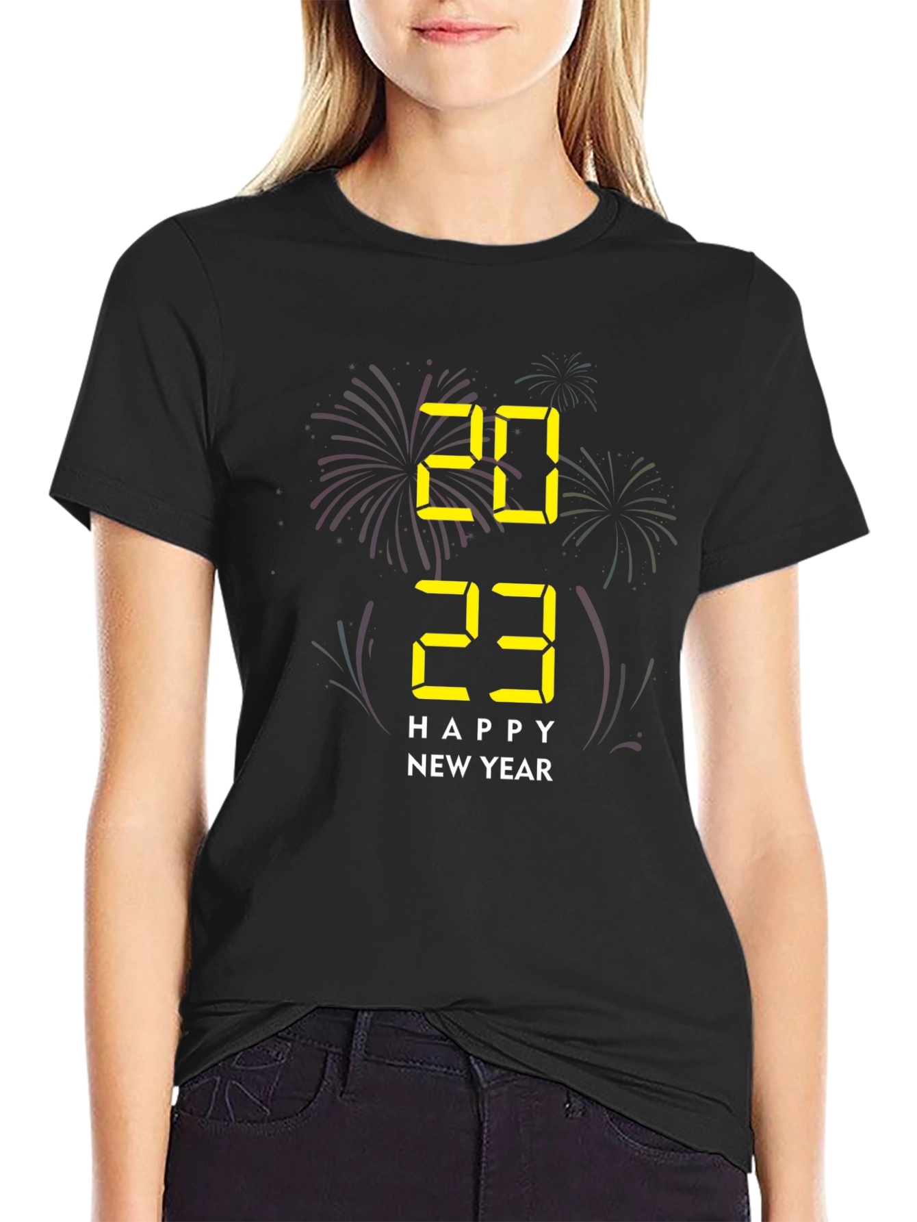 Happy New Year 2023 Black T-Shirt