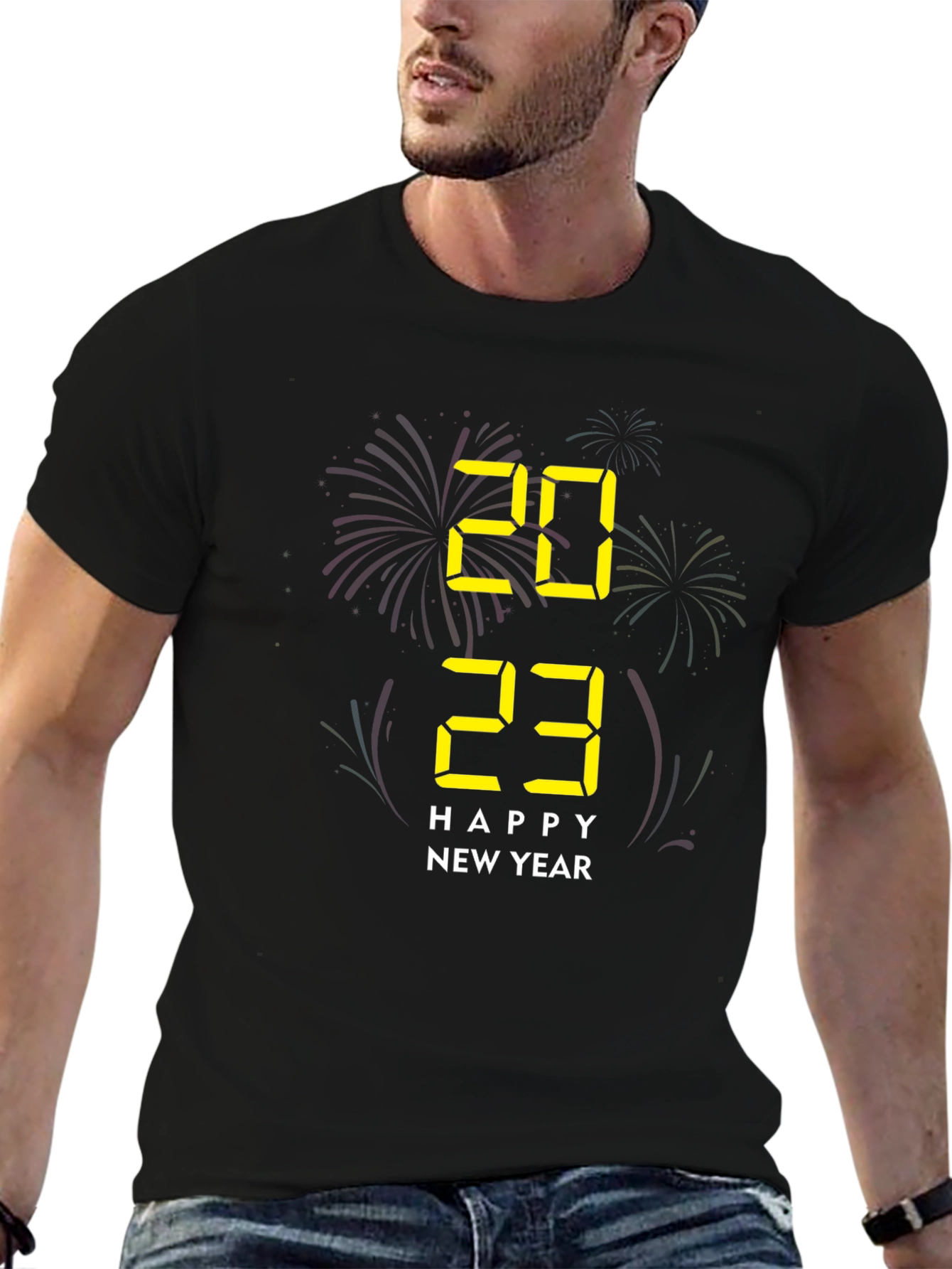 Happy New Year 2023 Black T-Shirt