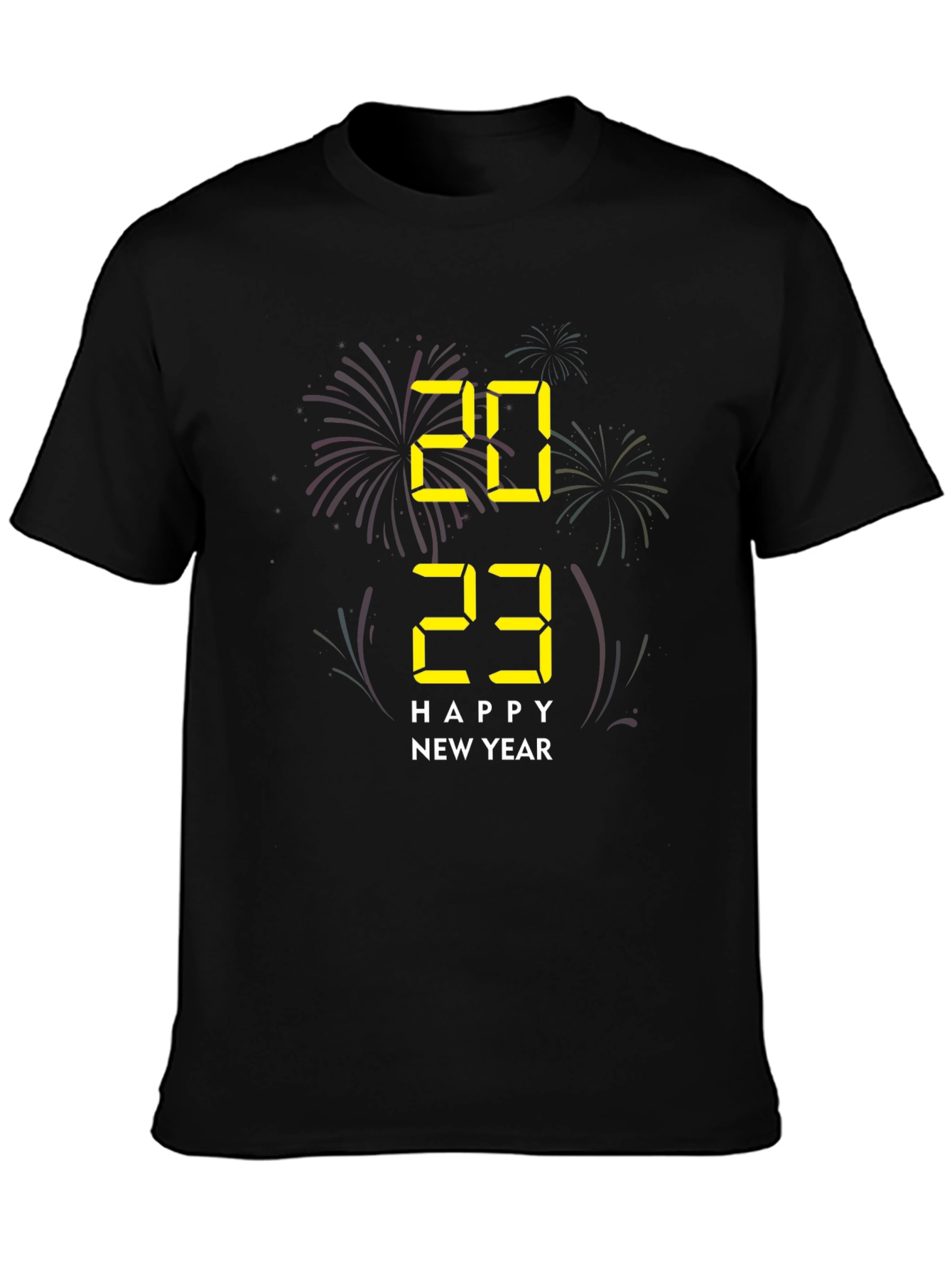 Happy New Year 2023 Black T-Shirt