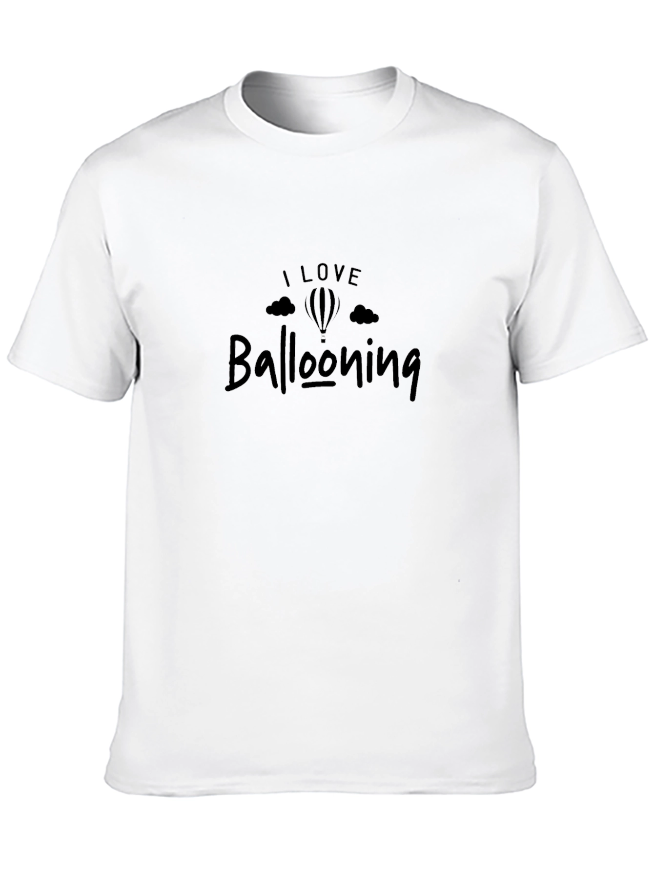 I Love Ballooning T-Shirt - Black Crew Neck Tee