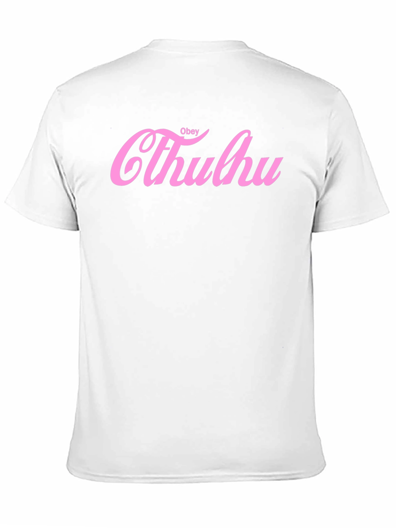 Obey Cthulhu Pink Print Black T-Shirt