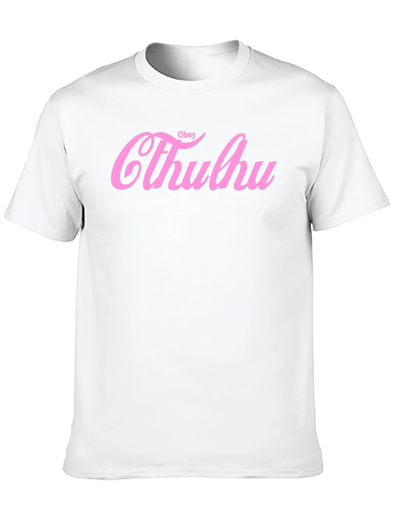 Obey Cthulhu Pink Print Black T-Shirt