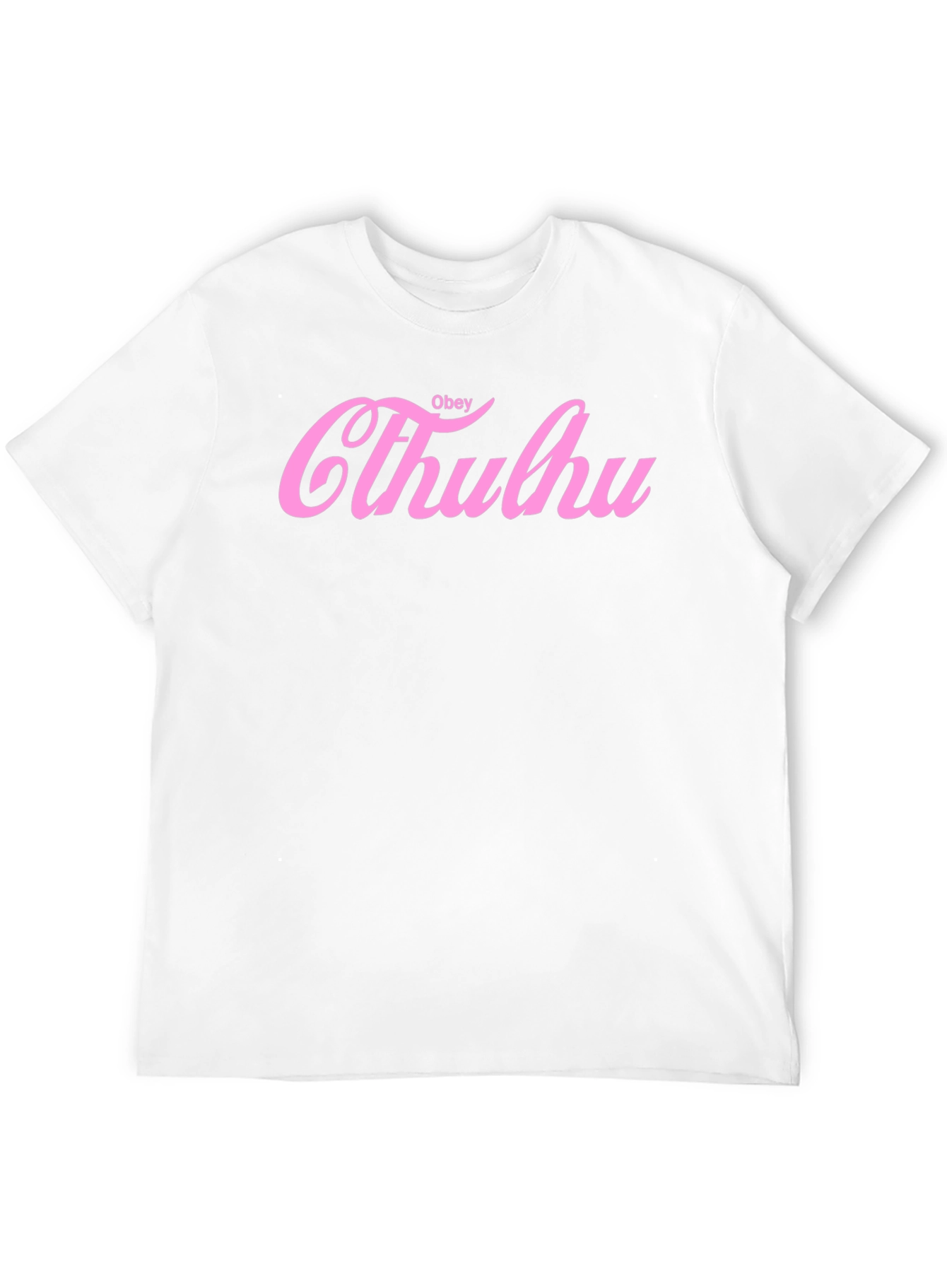 Obey Cthulhu Pink Print Black T-Shirt