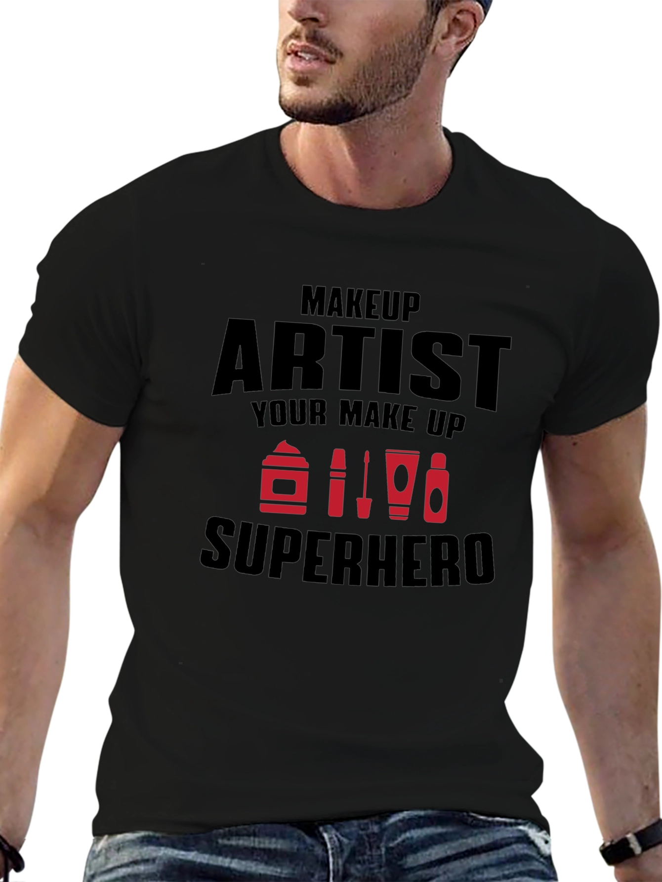 Makeup Artist Superhero Graphic Tee