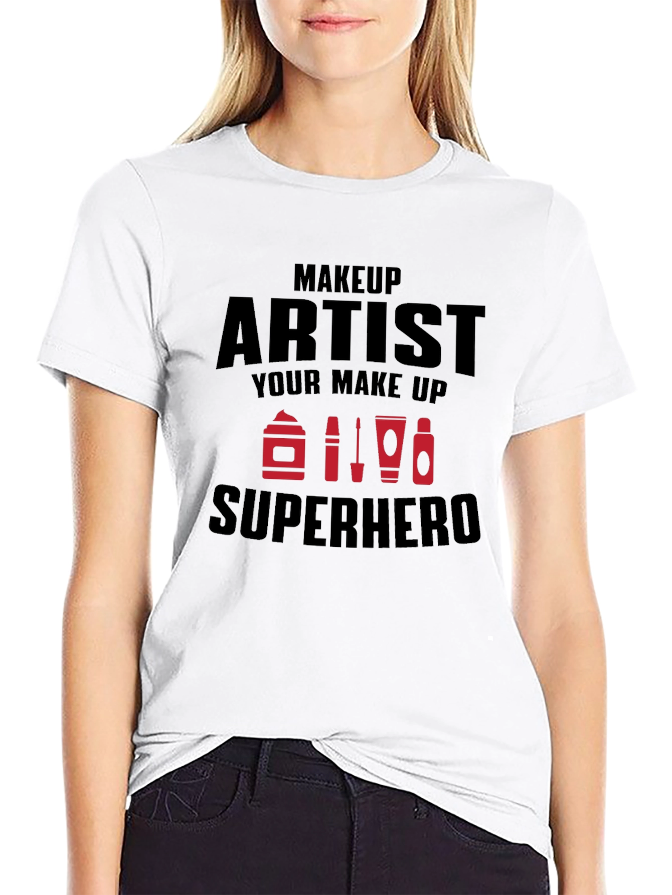 Makeup Artist Superhero Graphic Tee