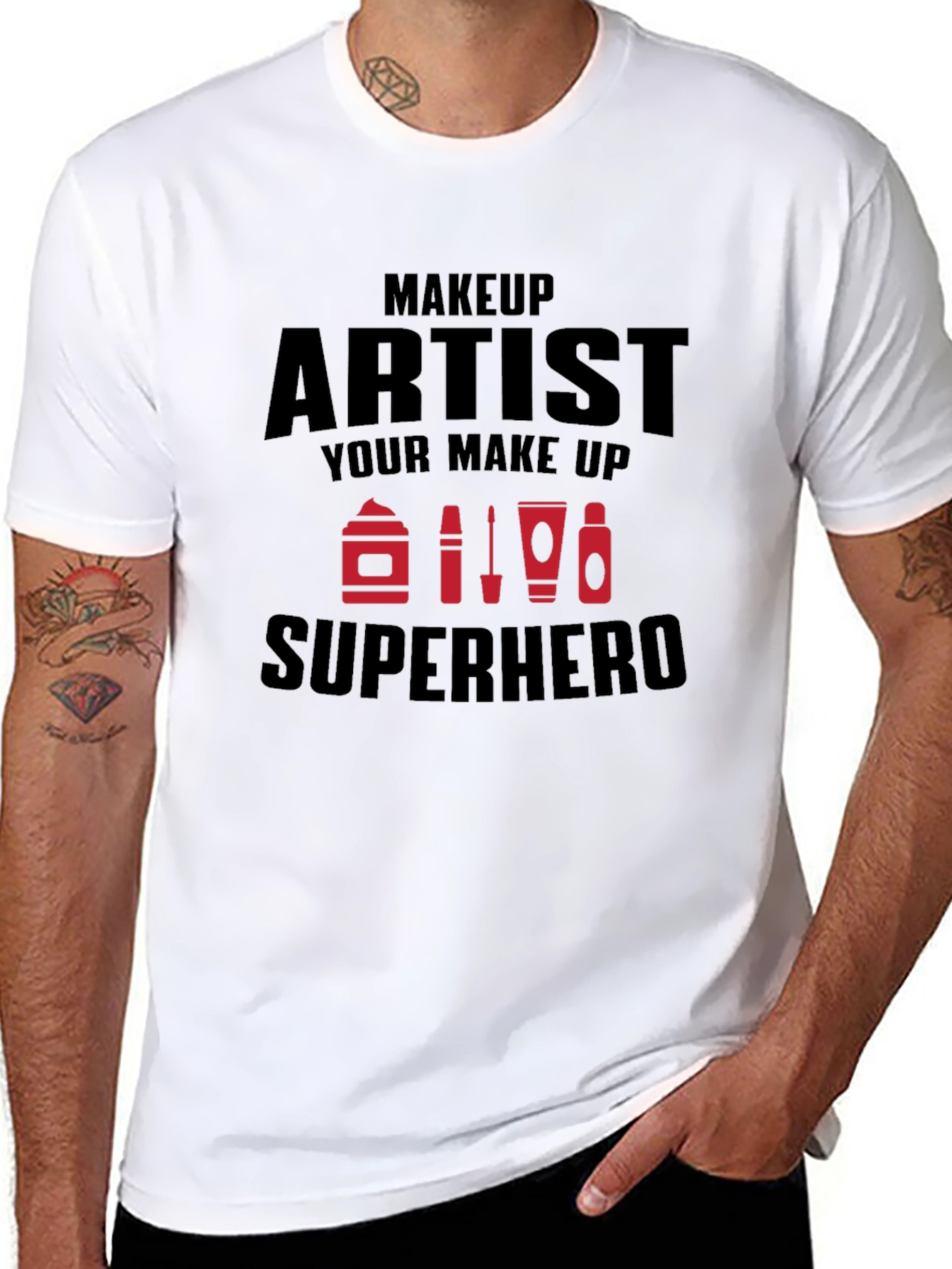 Makeup Artist Superhero Graphic Tee