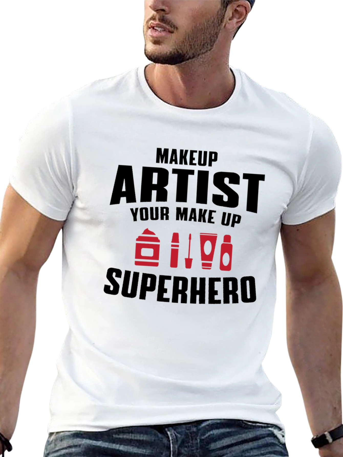 Makeup Artist Superhero Graphic Tee