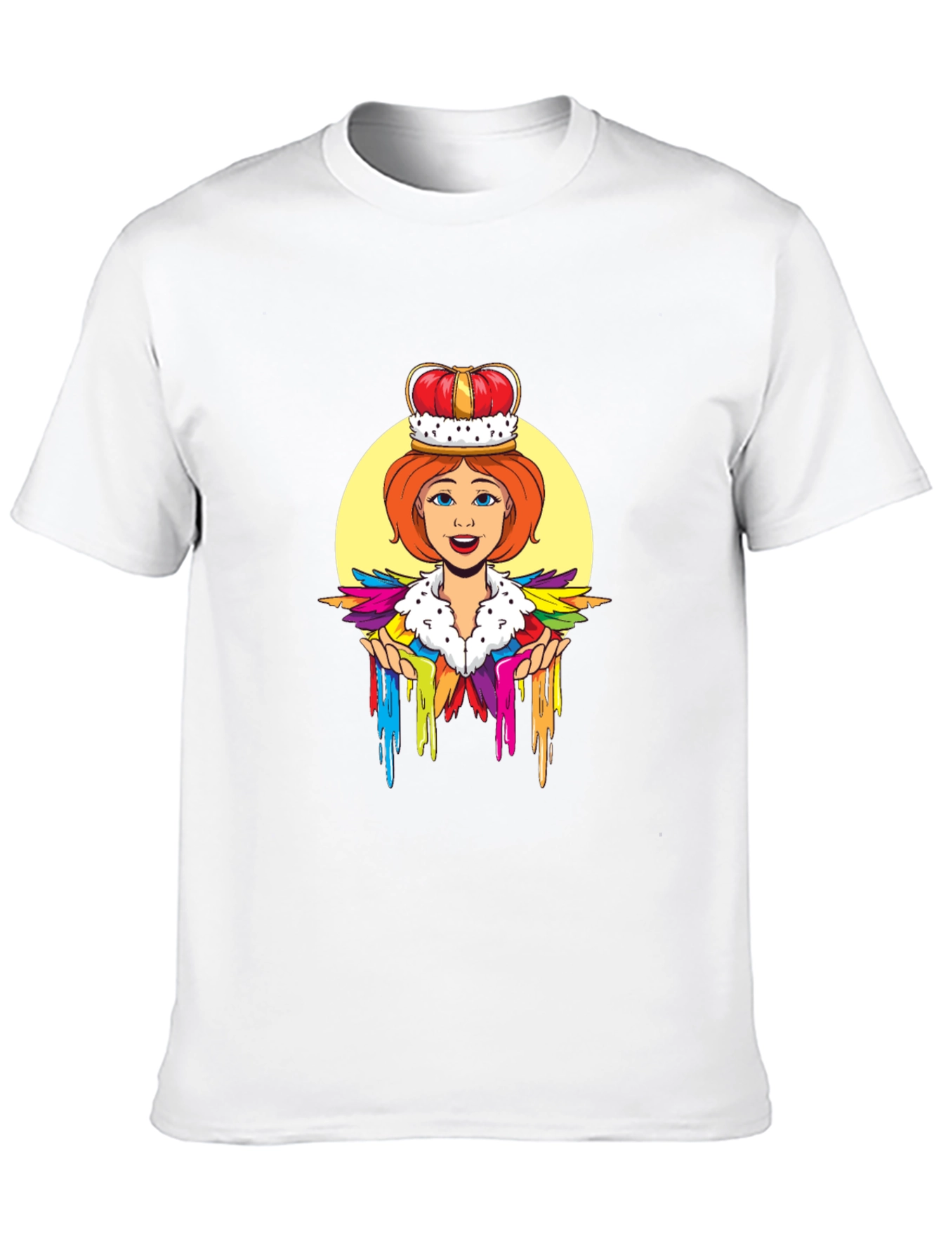 Queen Cartoon Graphic Black T-Shirt