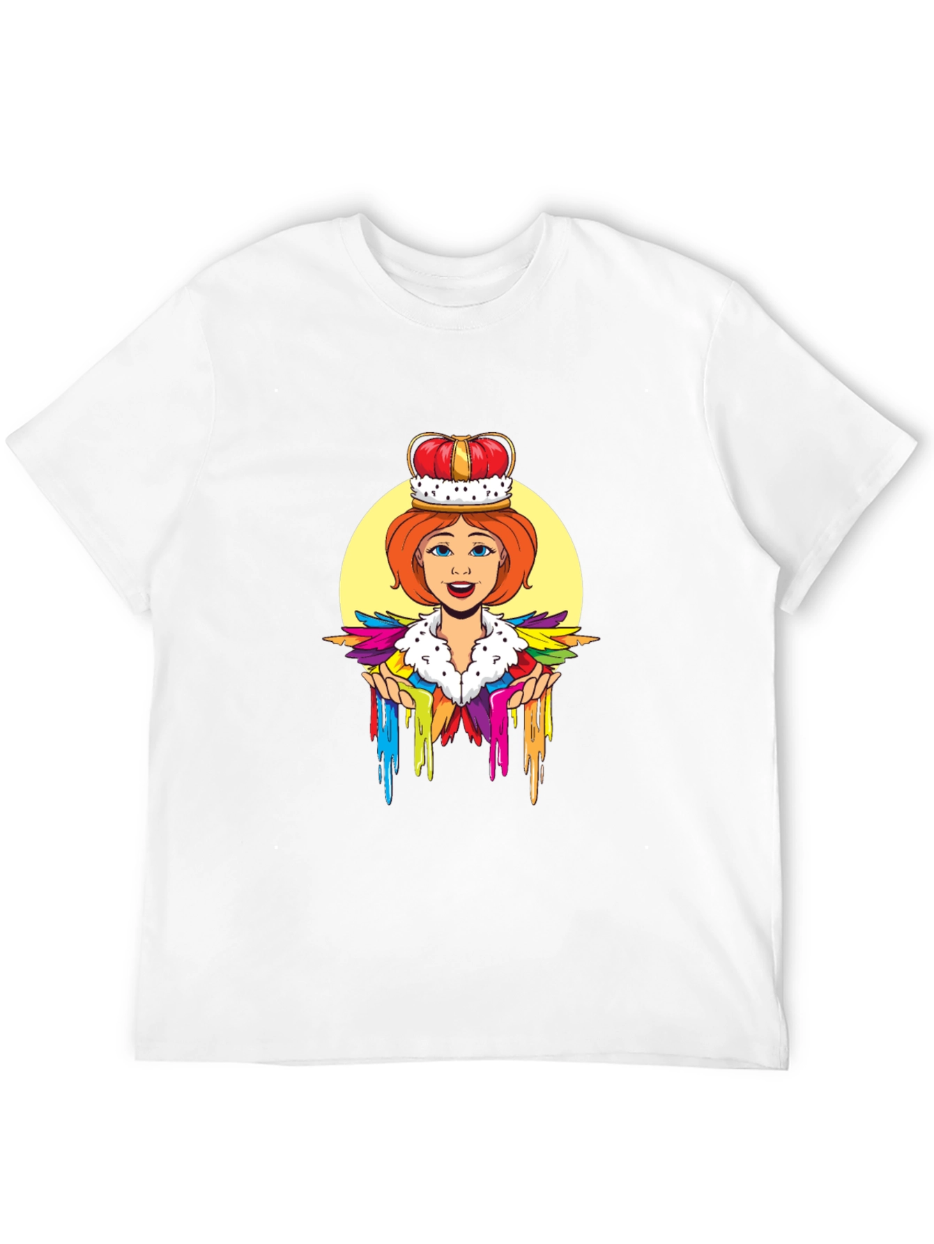 Queen Cartoon Graphic Black T-Shirt
