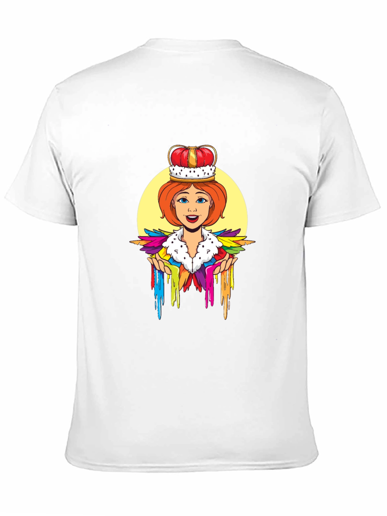 Queen Cartoon Graphic Black T-Shirt