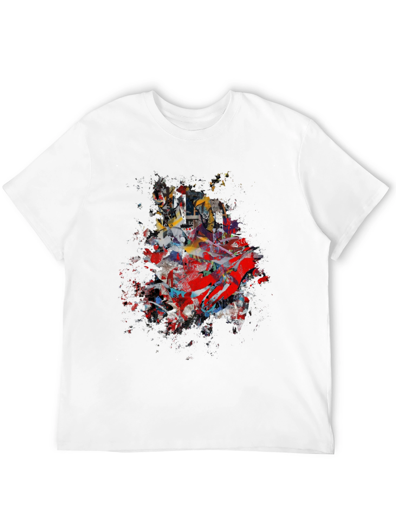 Abstract Splatter Graphic Black T-Shirt