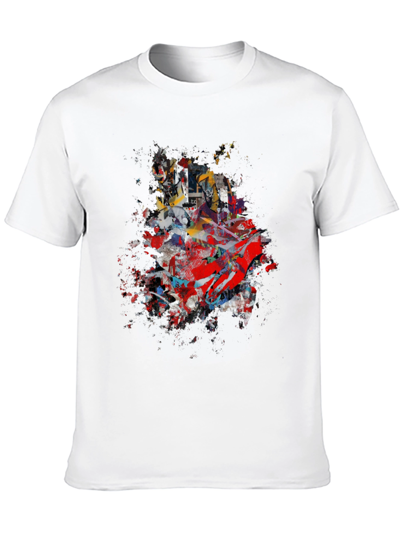 Abstract Splatter Graphic Black T-Shirt