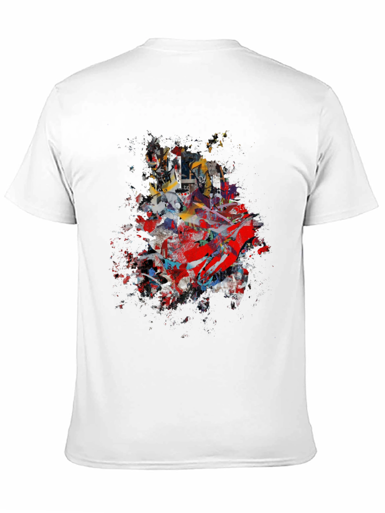 Abstract Splatter Graphic Black T-Shirt